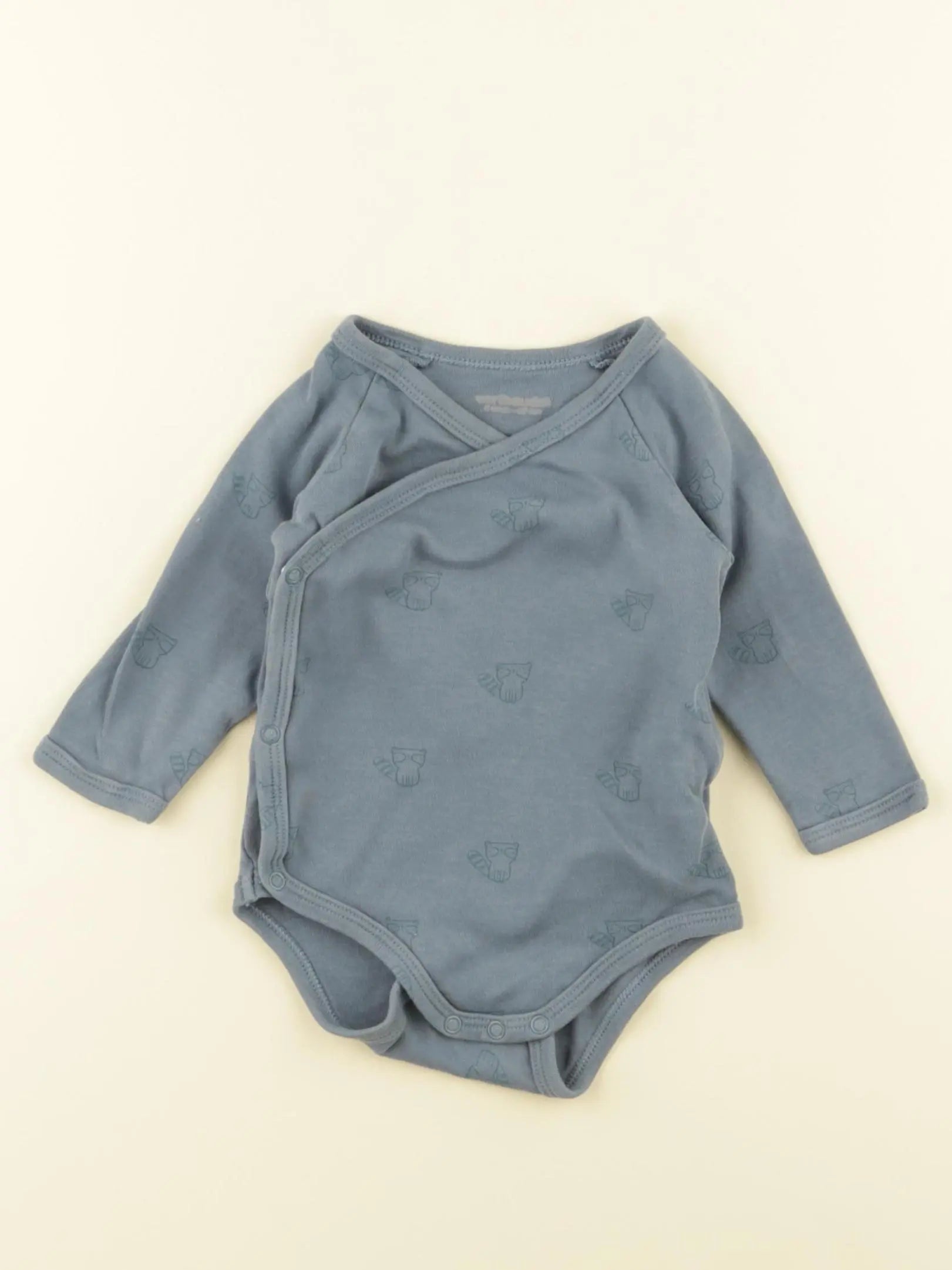 Vertbaudet - body bleu - 6 mois