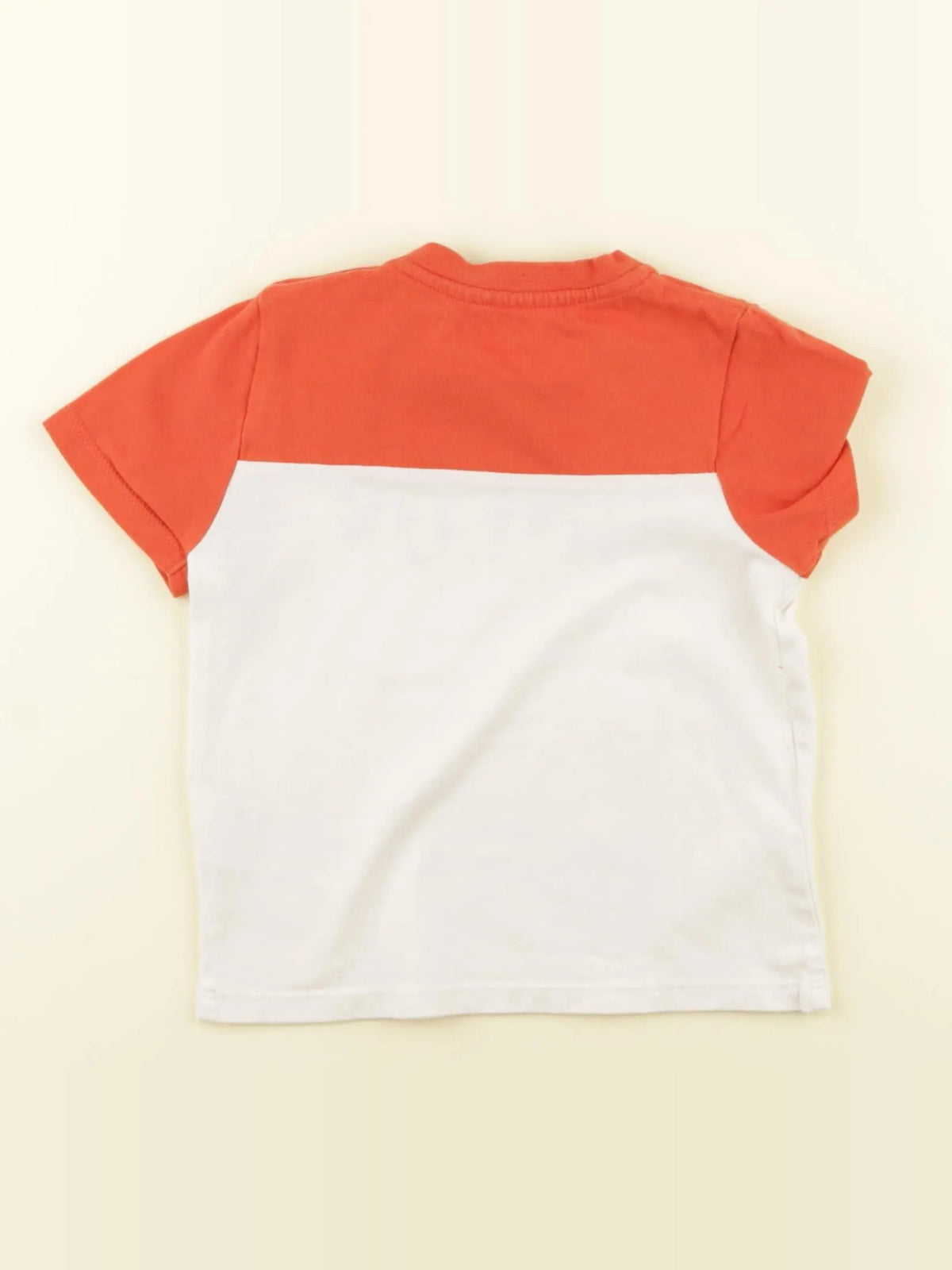 Vertbaudet - tee-shirt orange, blanc - 36 mois
