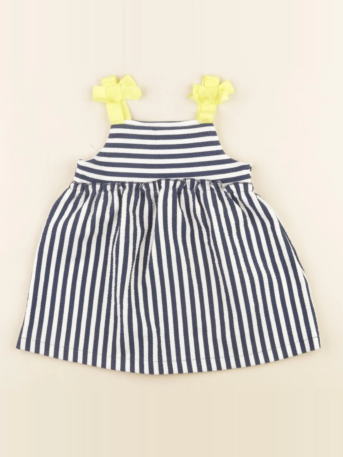 Zara - robe bleu, blanc - 12/18 mois