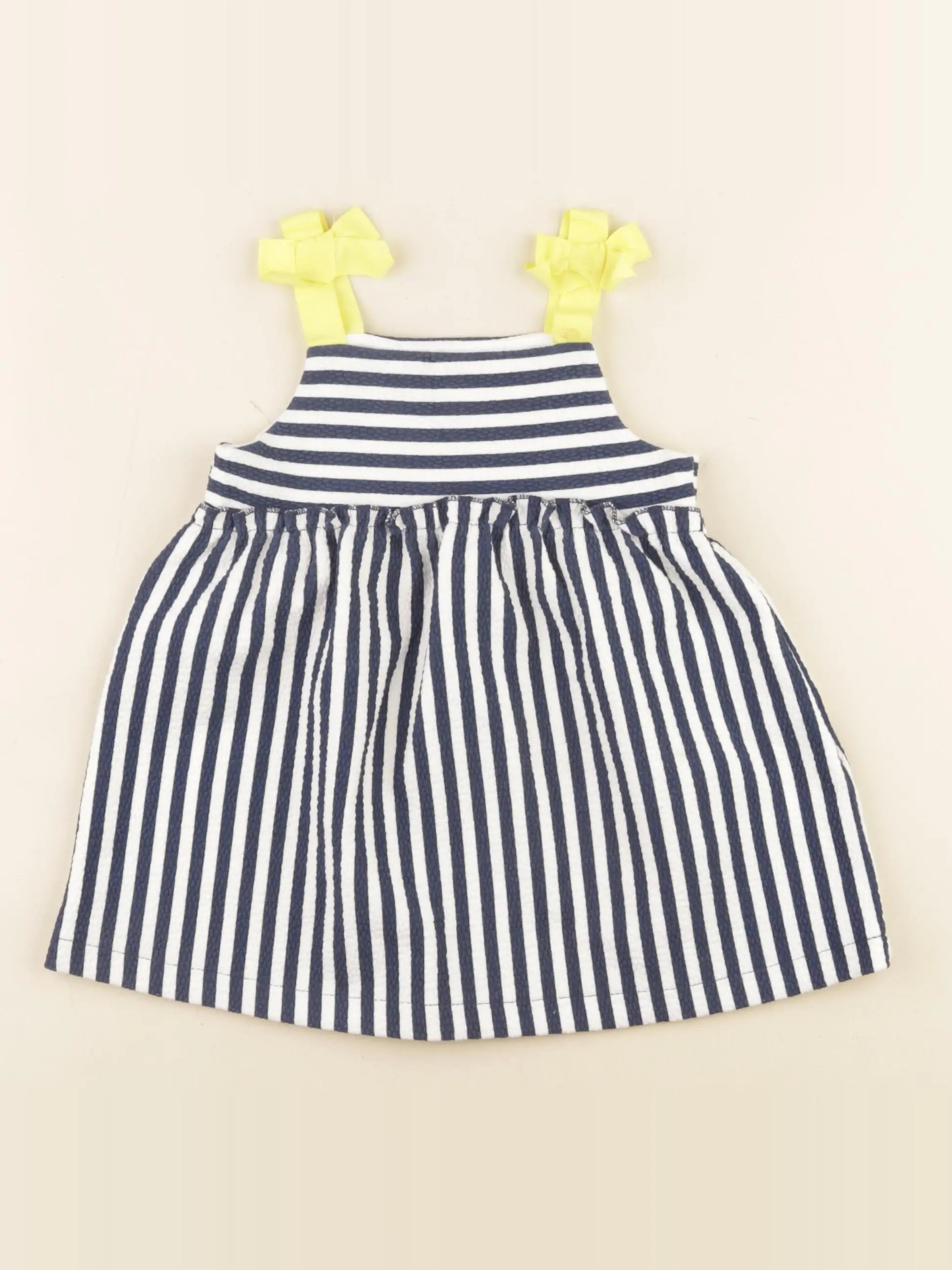 Zara - robe bleu, blanc - 12/18 mois