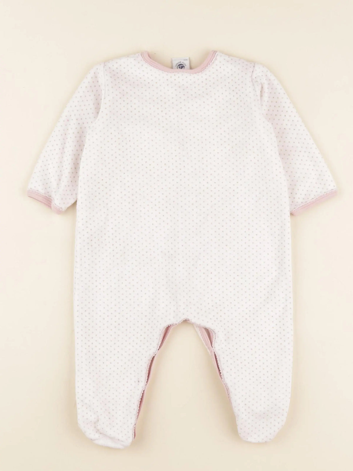 Petit Bateau - pyjama velours or, rose - 9 mois