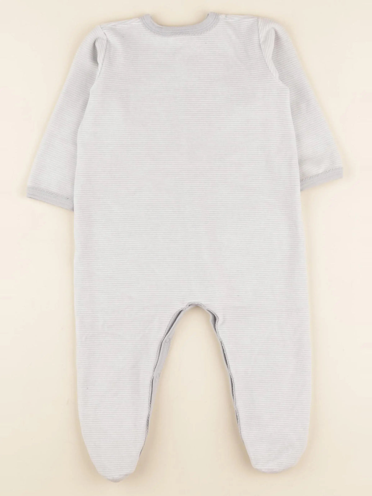 Petit Bateau - pyjama velours gris - 18 mois