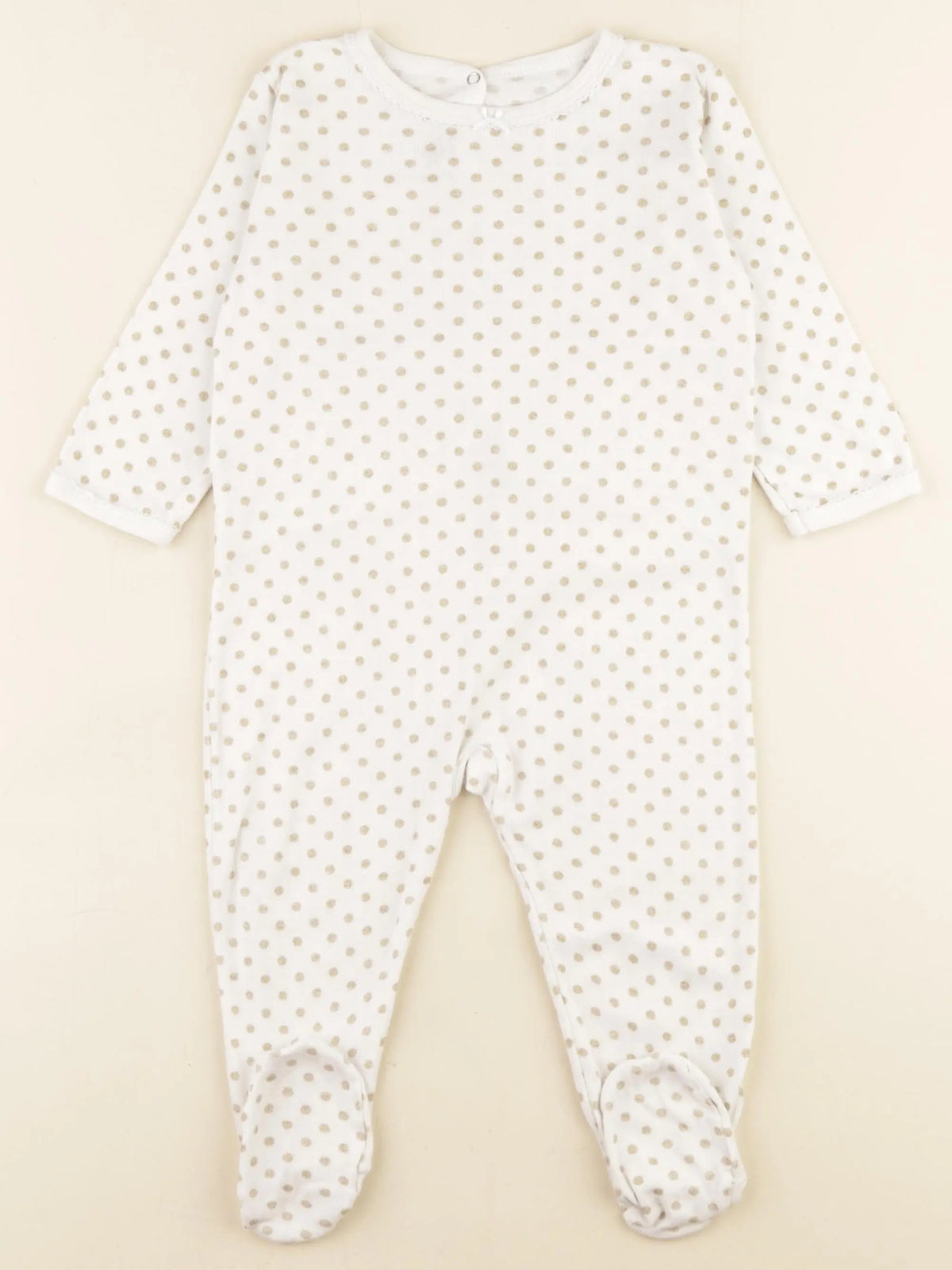 Petit Bateau - pyjama coton blanc - 18 mois