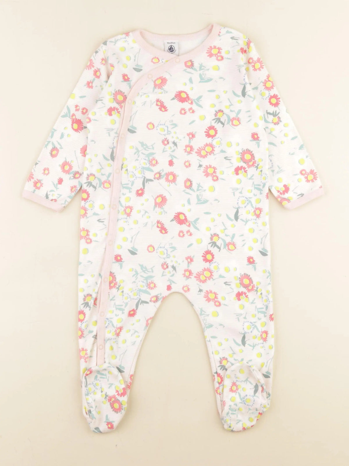 Petit Bateau - pyjama coton rose - 18 mois