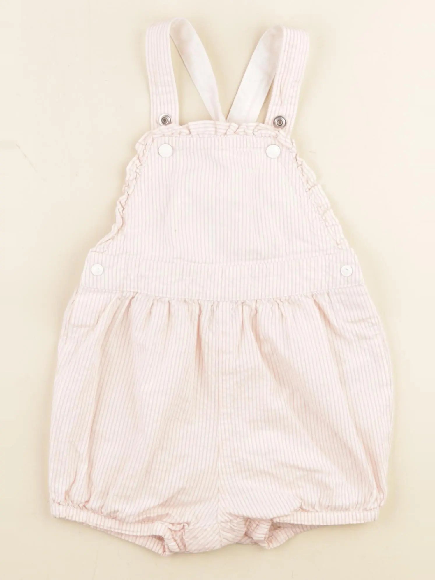 Petit Bateau - salopette blanc, rose - 18 mois