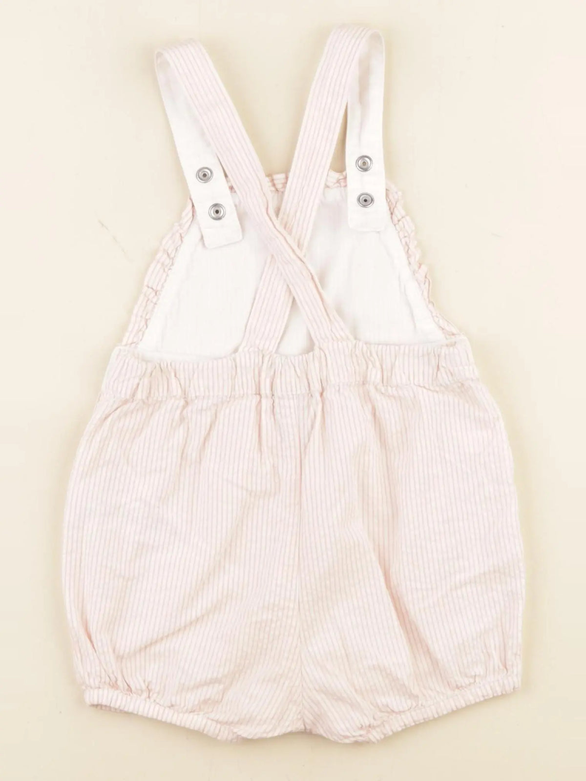 Petit Bateau - salopette blanc, rose - 18 mois