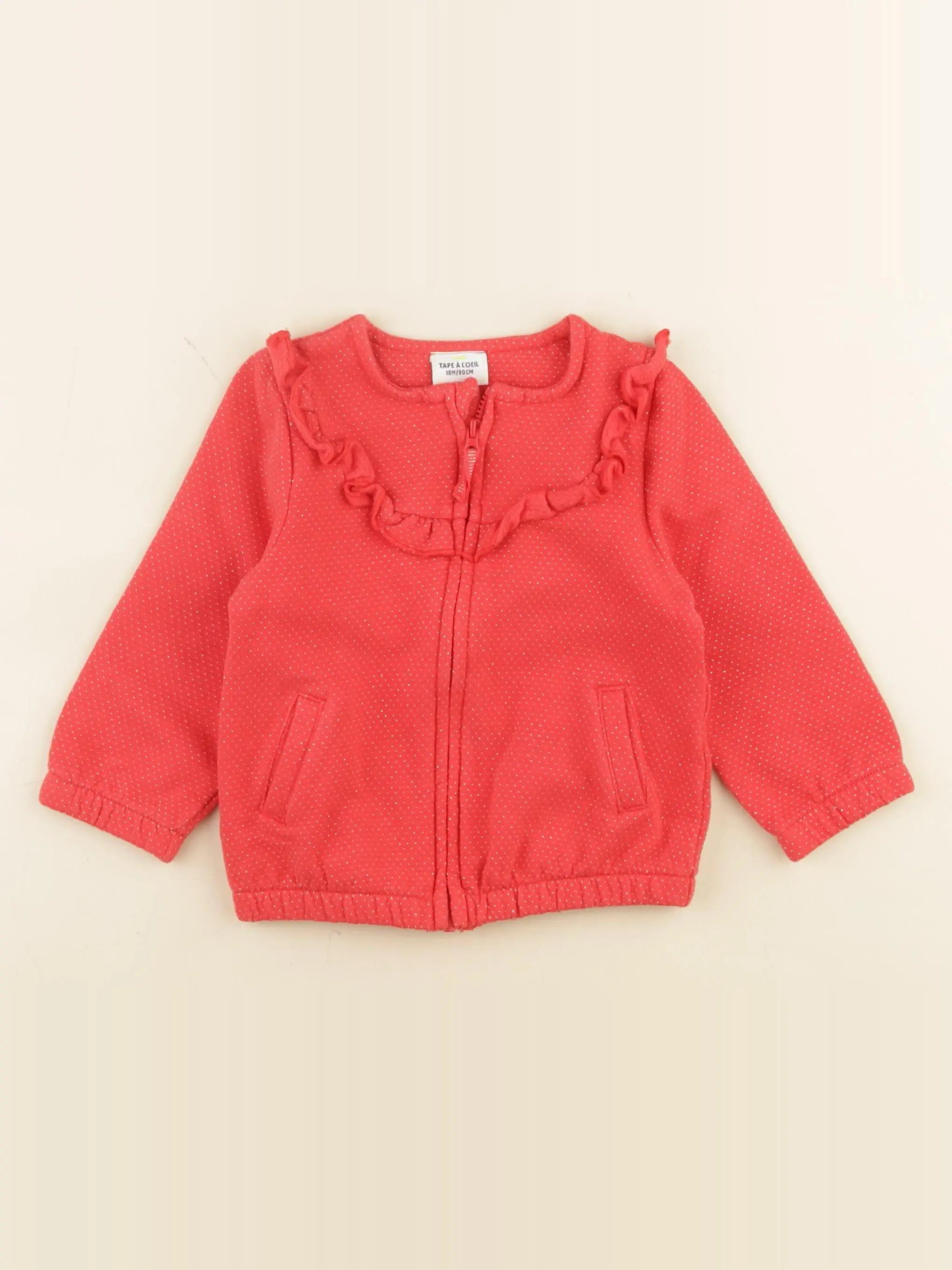 Tape à l'oeil - sweat rouge, or - 18 mois