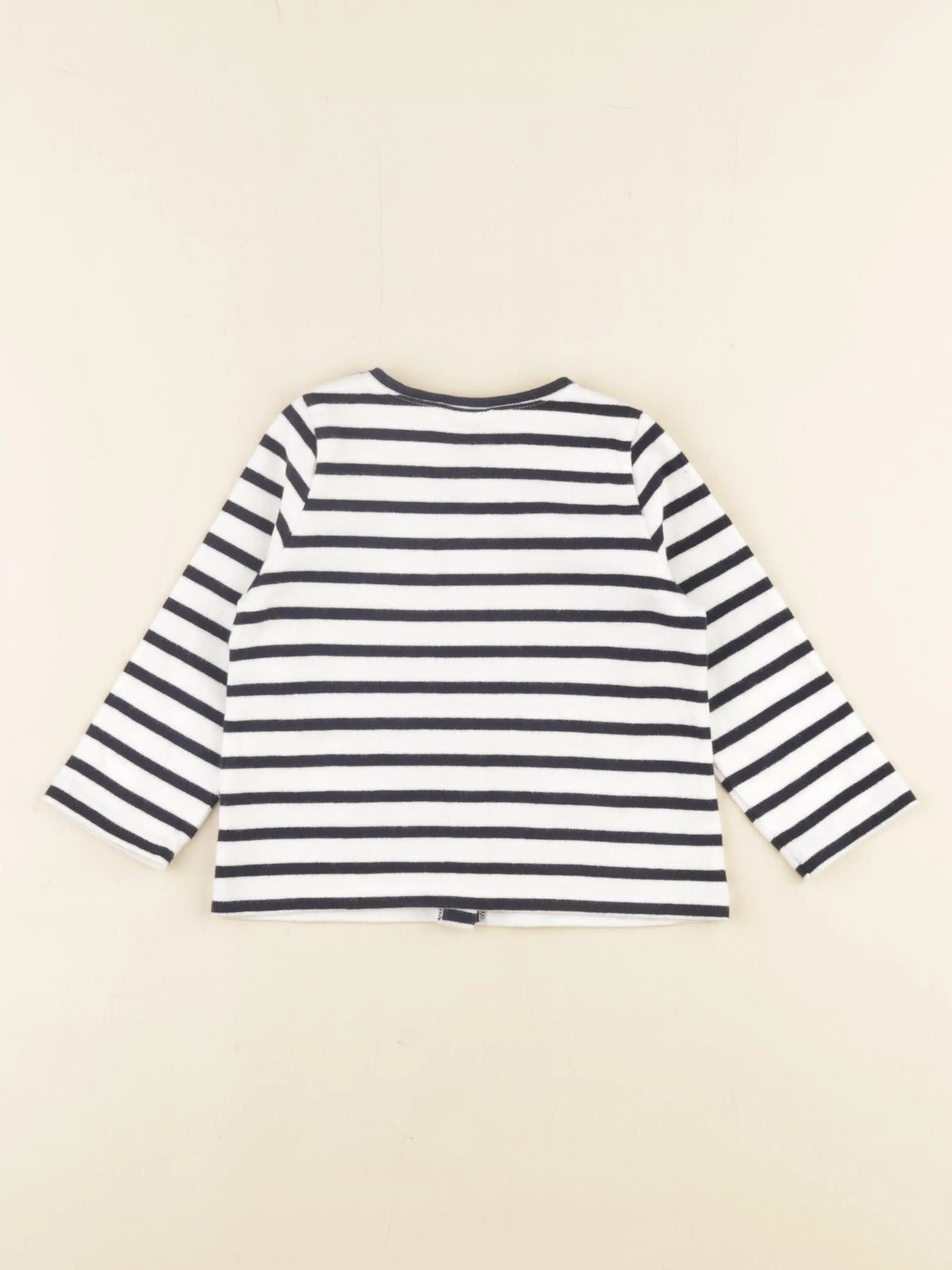 Petit Bateau - sweat blanc, bleu - 18 mois