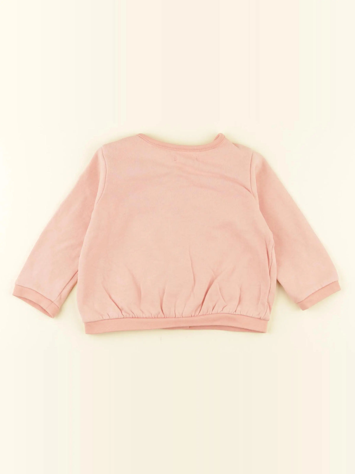 Vertbaudet - sweat rose - 12 mois