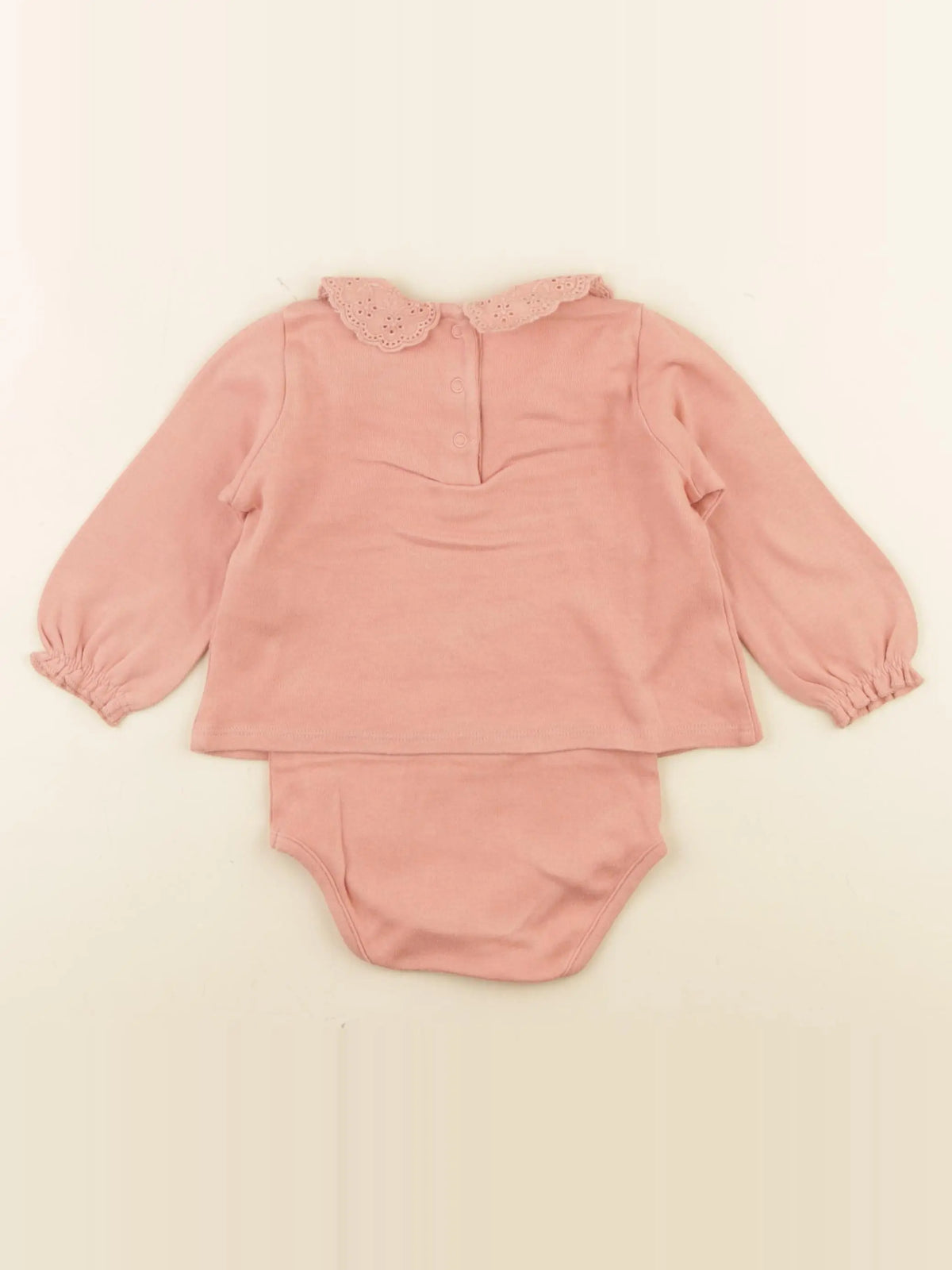 Vertbaudet - body tee-shirt rose - 9 mois
