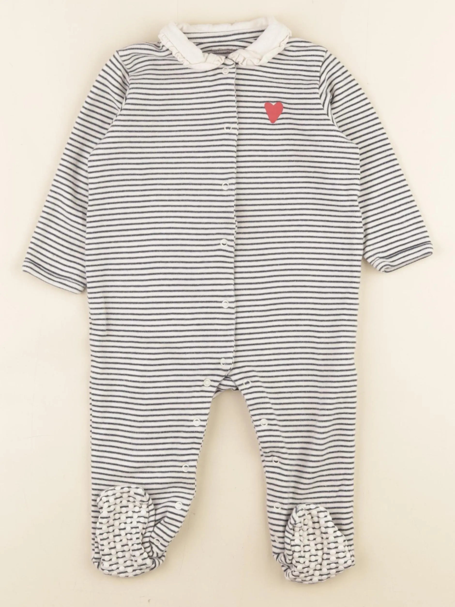 Vertbaudet - pyjama coton blanc, bleu - 18 mois