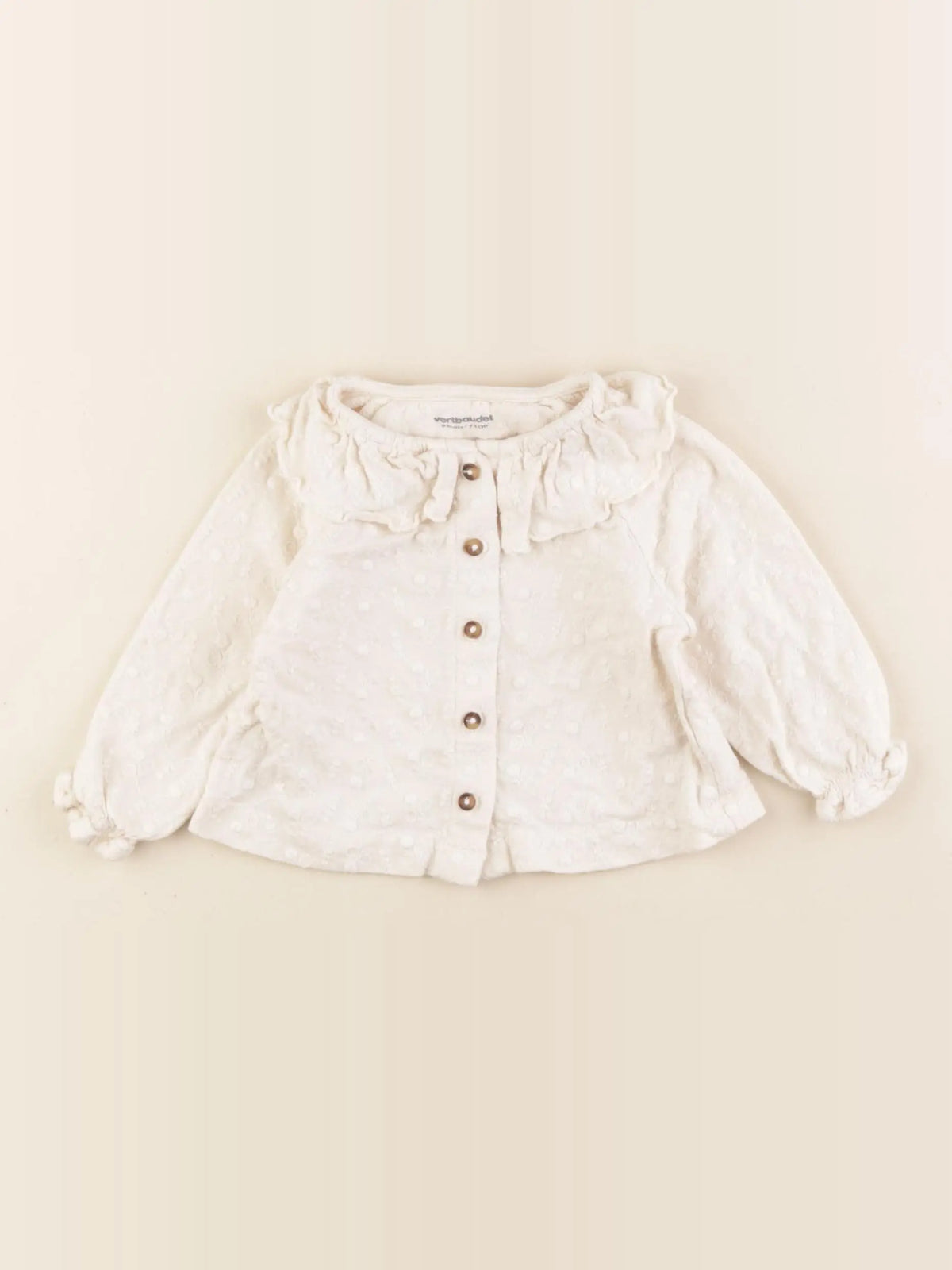 Vertbaudet - blouse beige - 9 mois