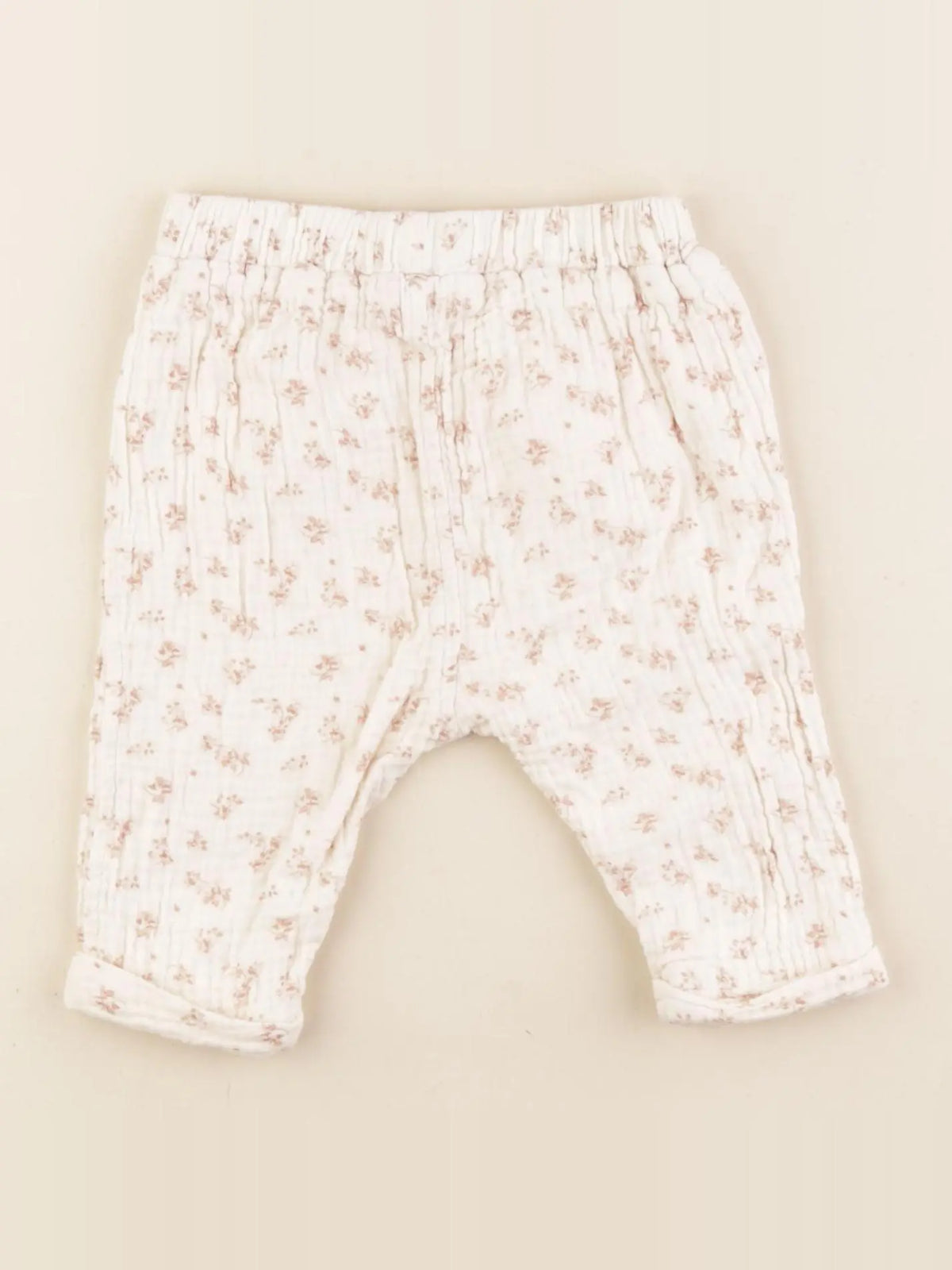 Vertbaudet - pantalon beige - 9 mois
