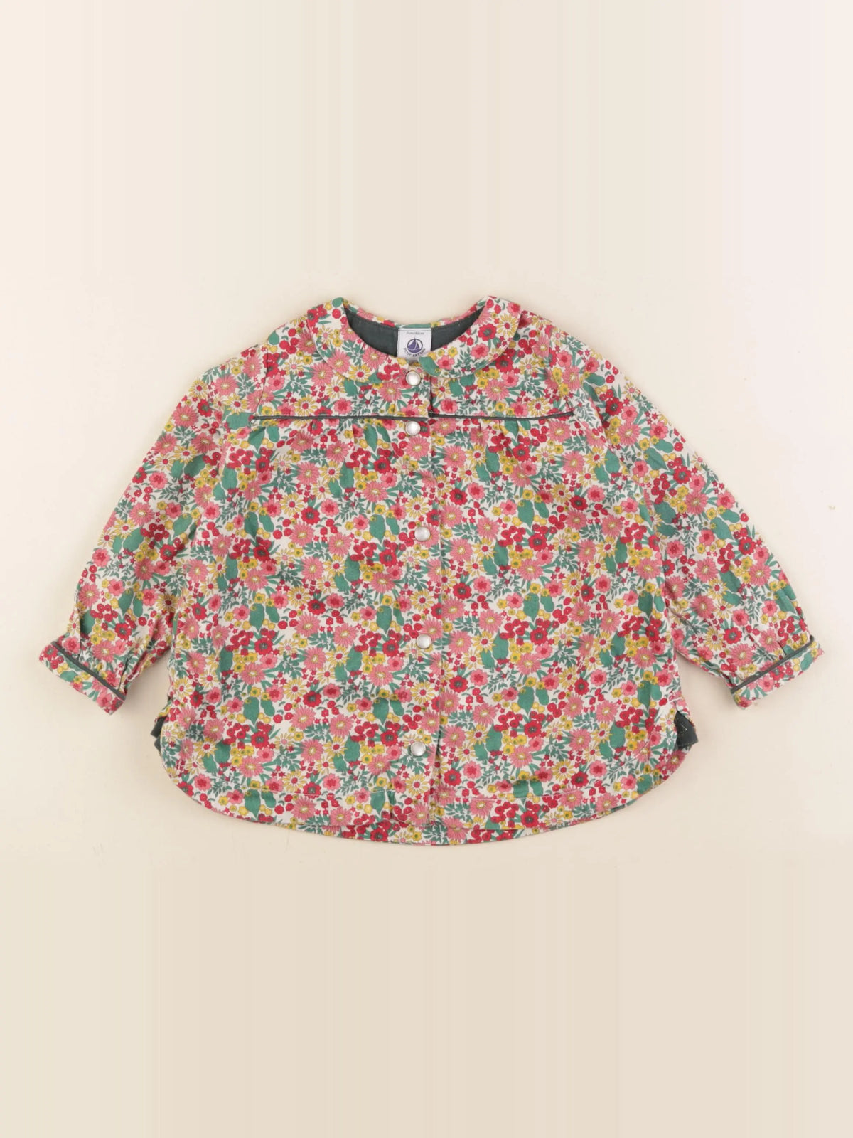 Petit Bateau - chemise multicolore - 24 mois