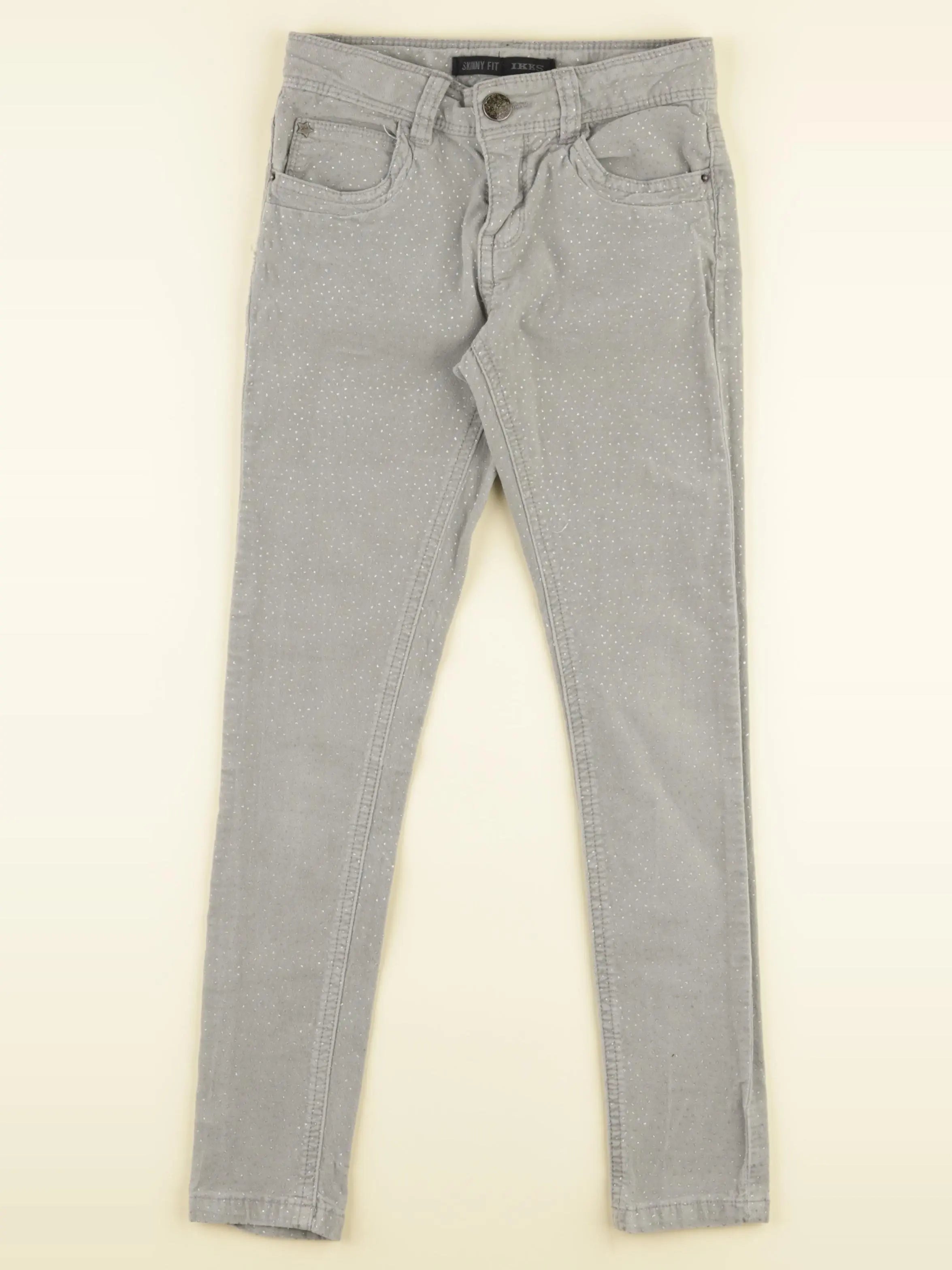 IKKS - pantalon gris, argent - 8 ans