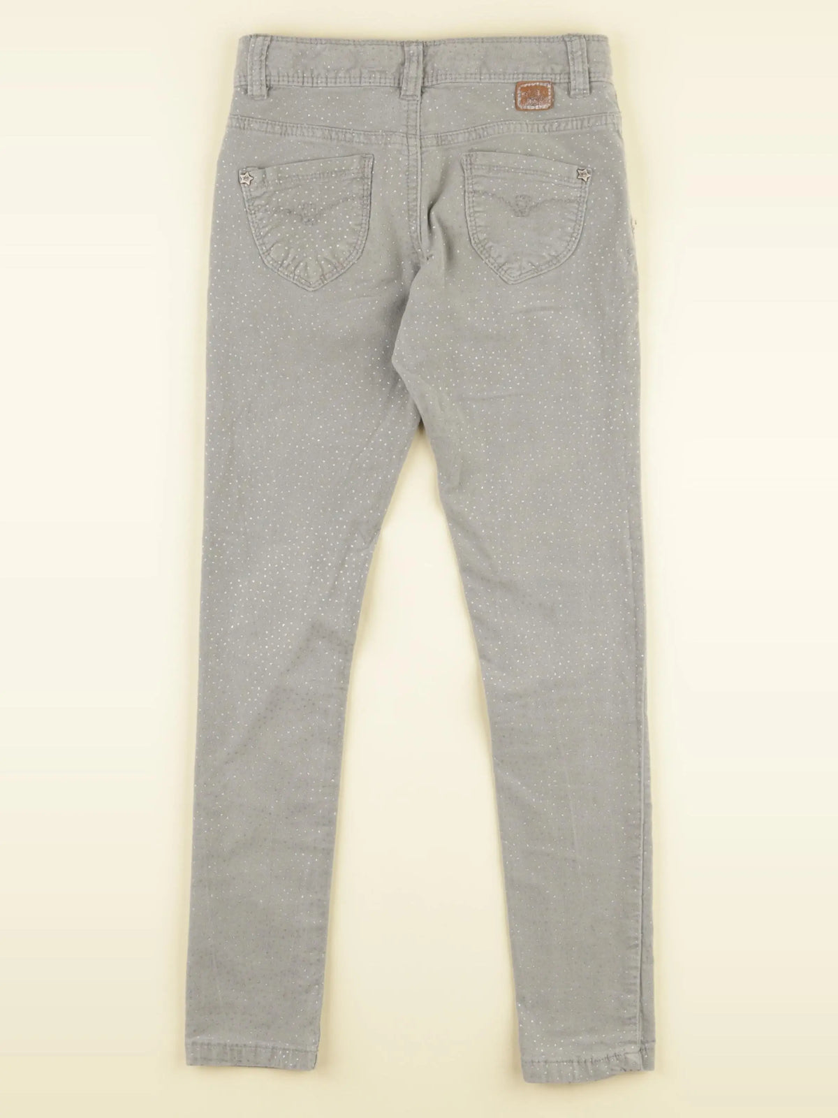 IKKS - pantalon gris, argent - 8 ans
