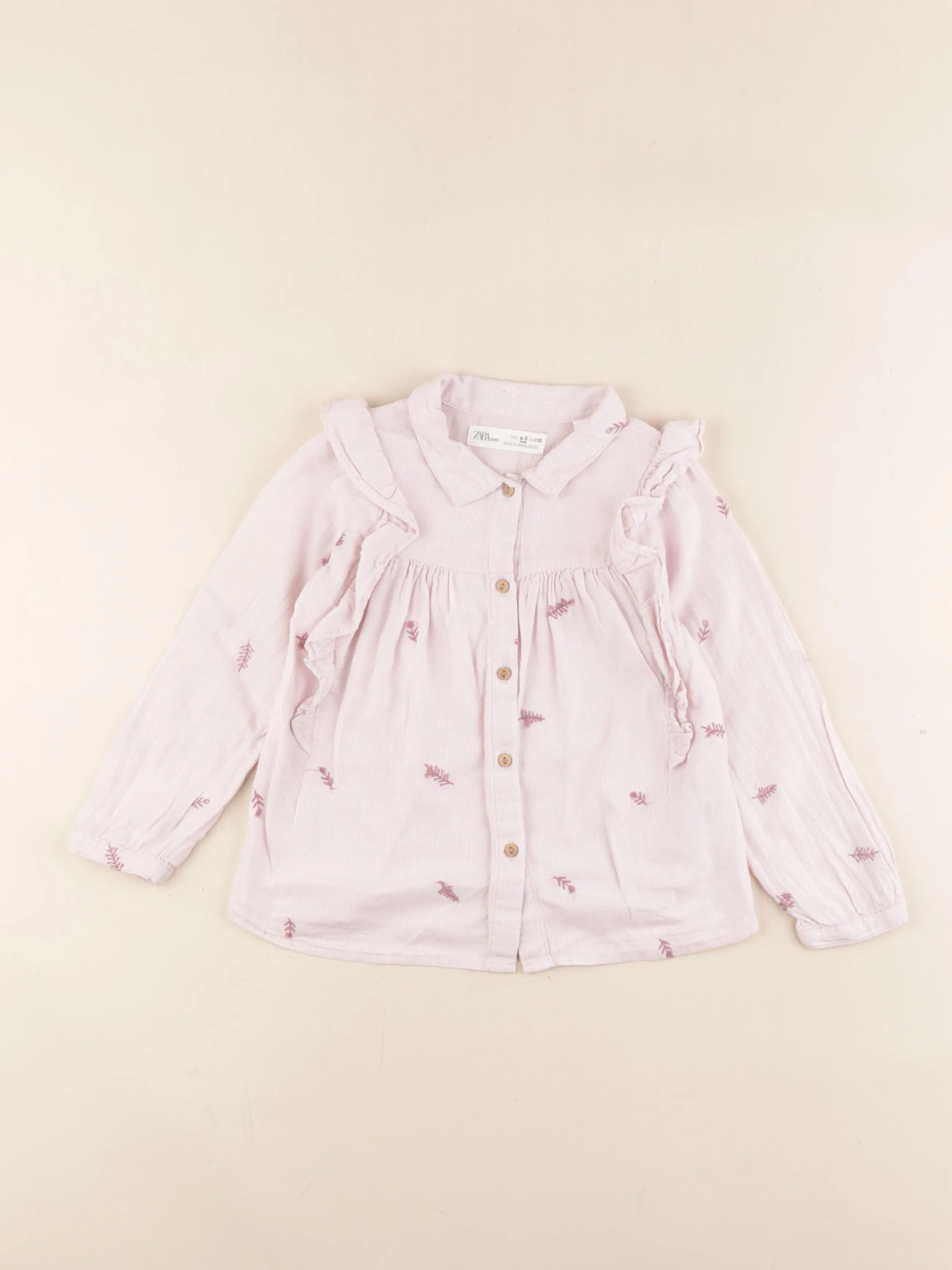 Zara - blouse rose - 4/5 ans