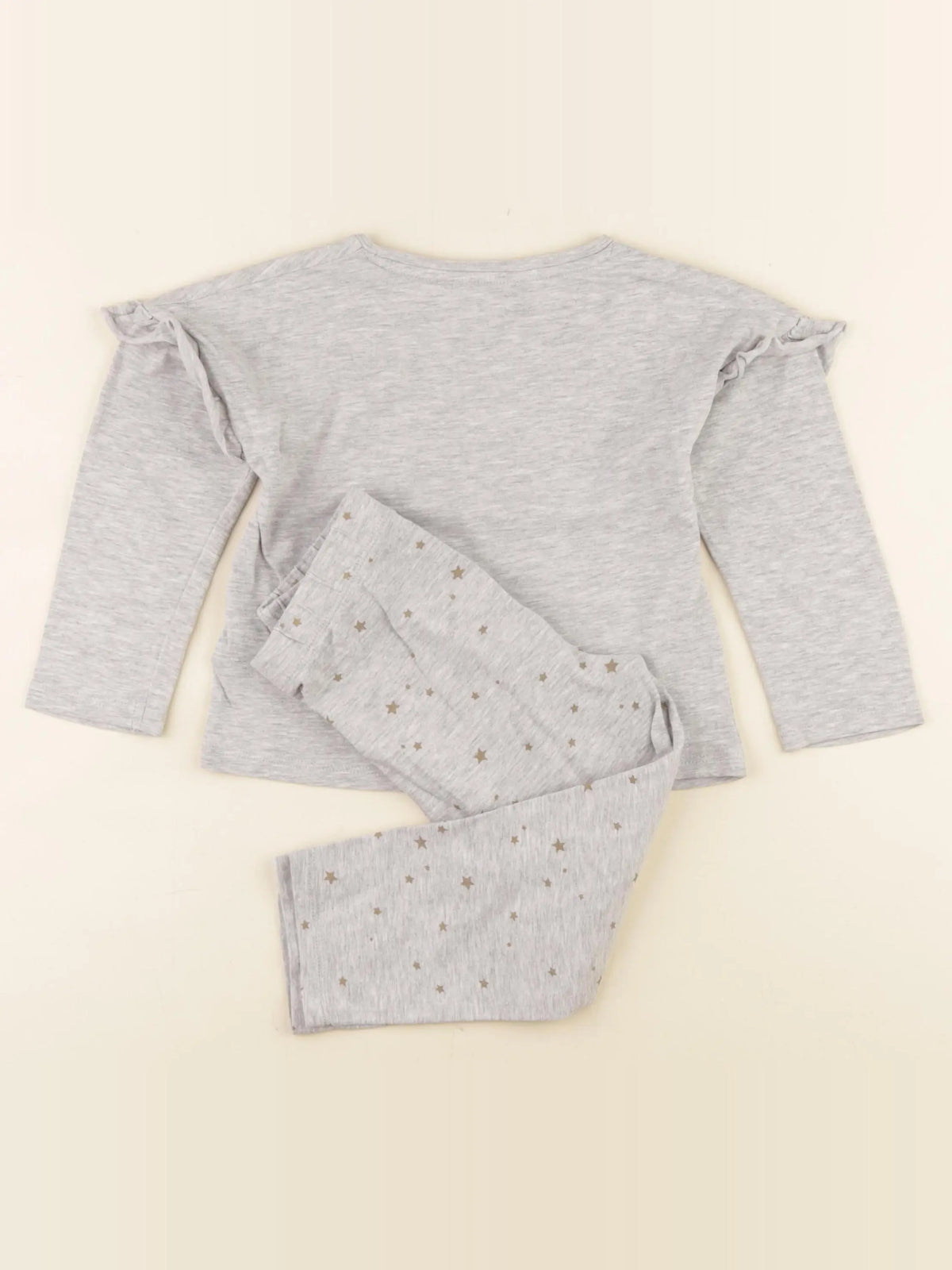 Vertbaudet - pyjama coton gris, or - 3 ans