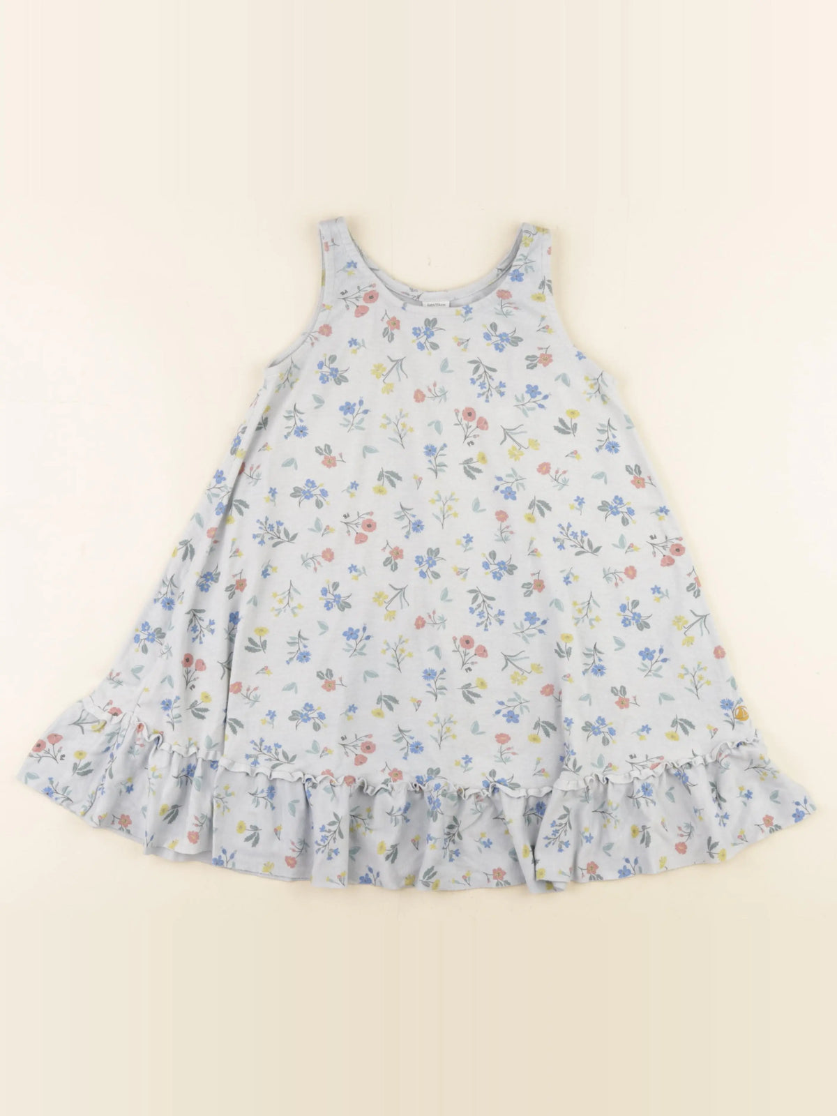 Petit Bateau - chemise de nuit coton bleu - 6 ans