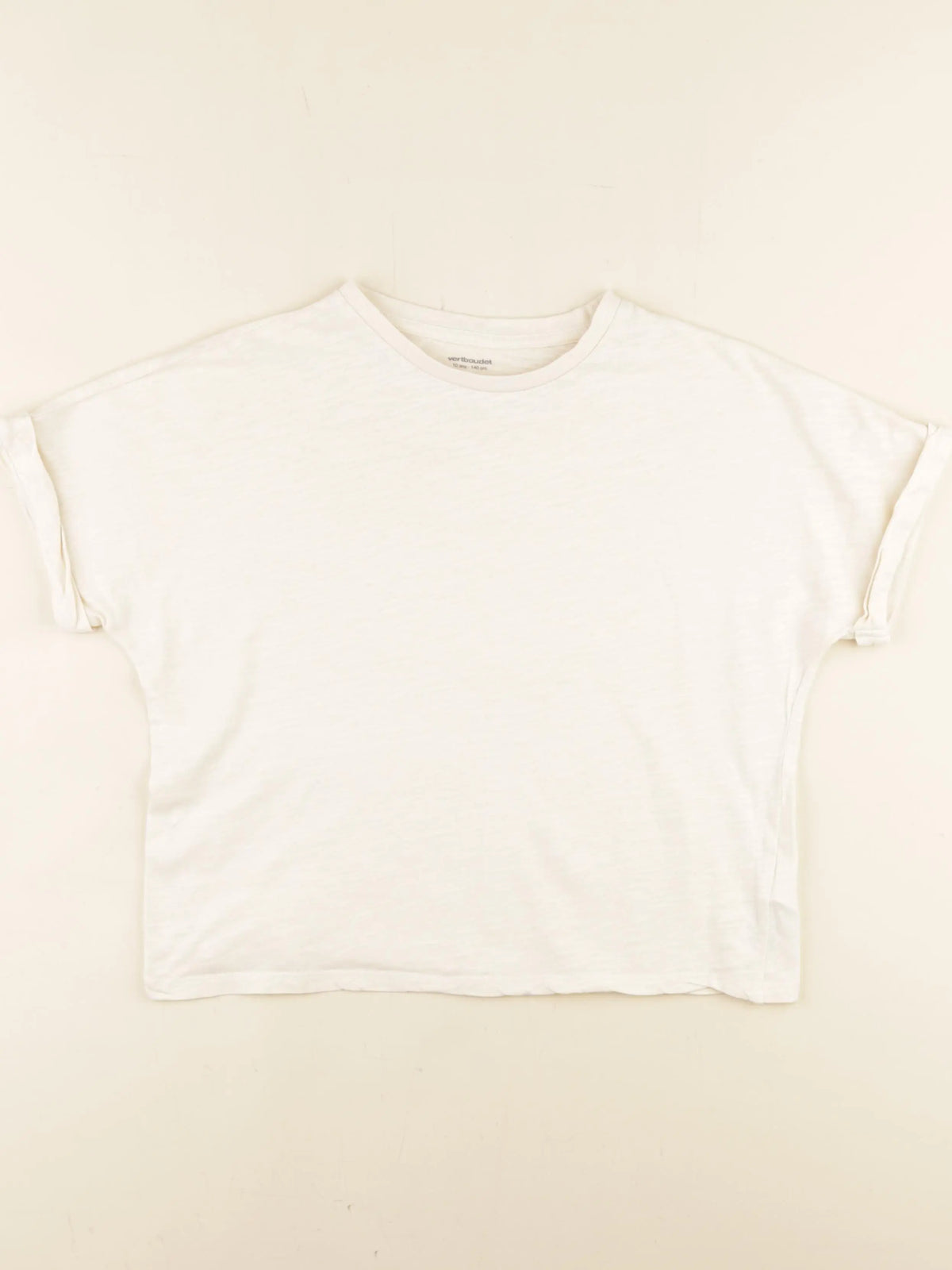 Vertbaudet - tee-shirt beige - 10 ans