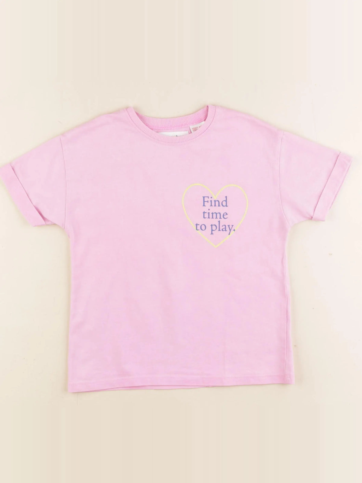 Zara - tee-shirt imprimé au dos rose - 5 ans