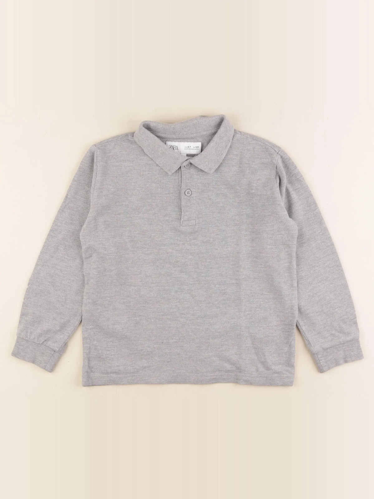 Zara - polo gris - 6/7 ans