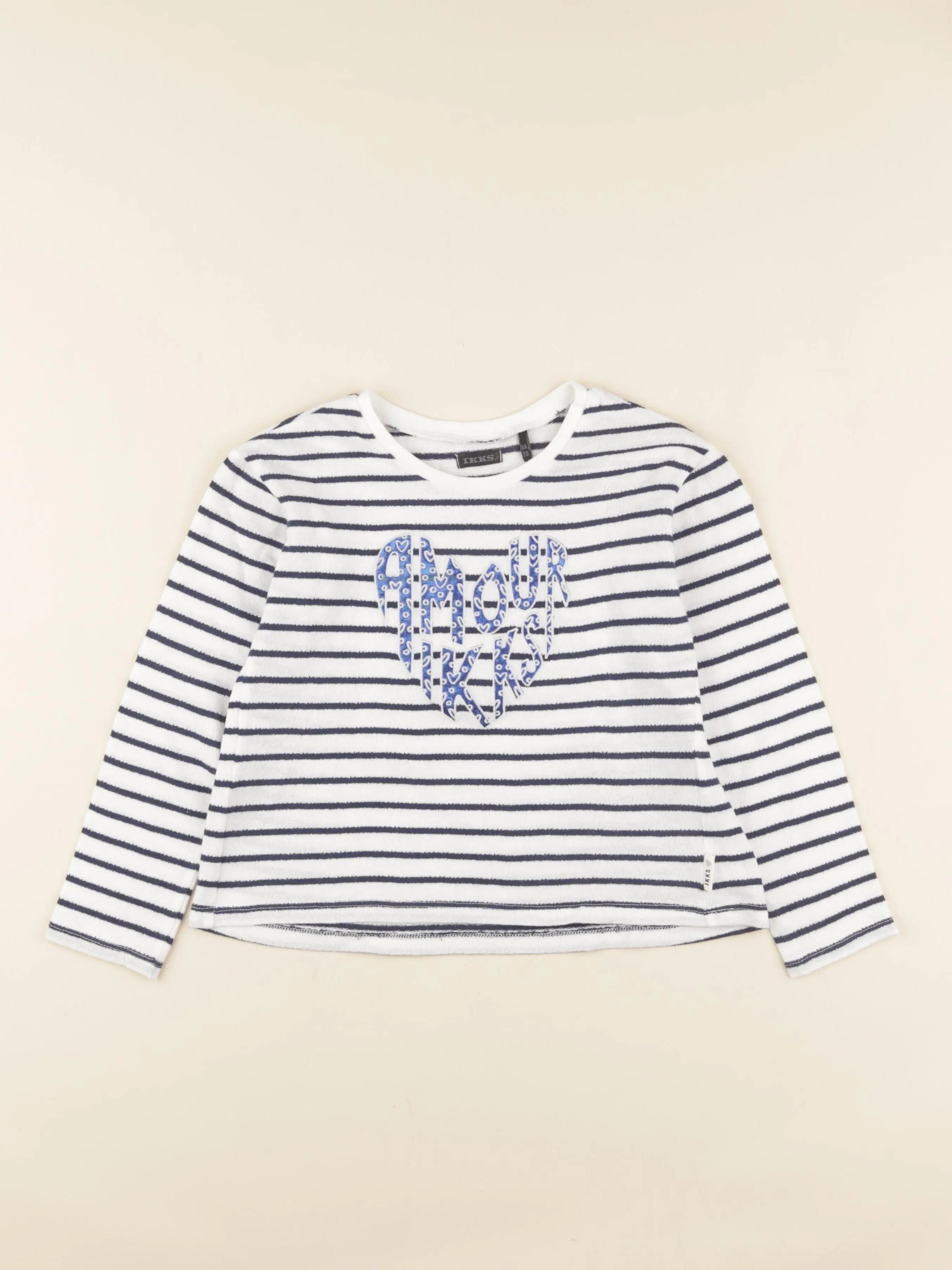 IKKS - tee-shirt bleu, blanc - 6 ans