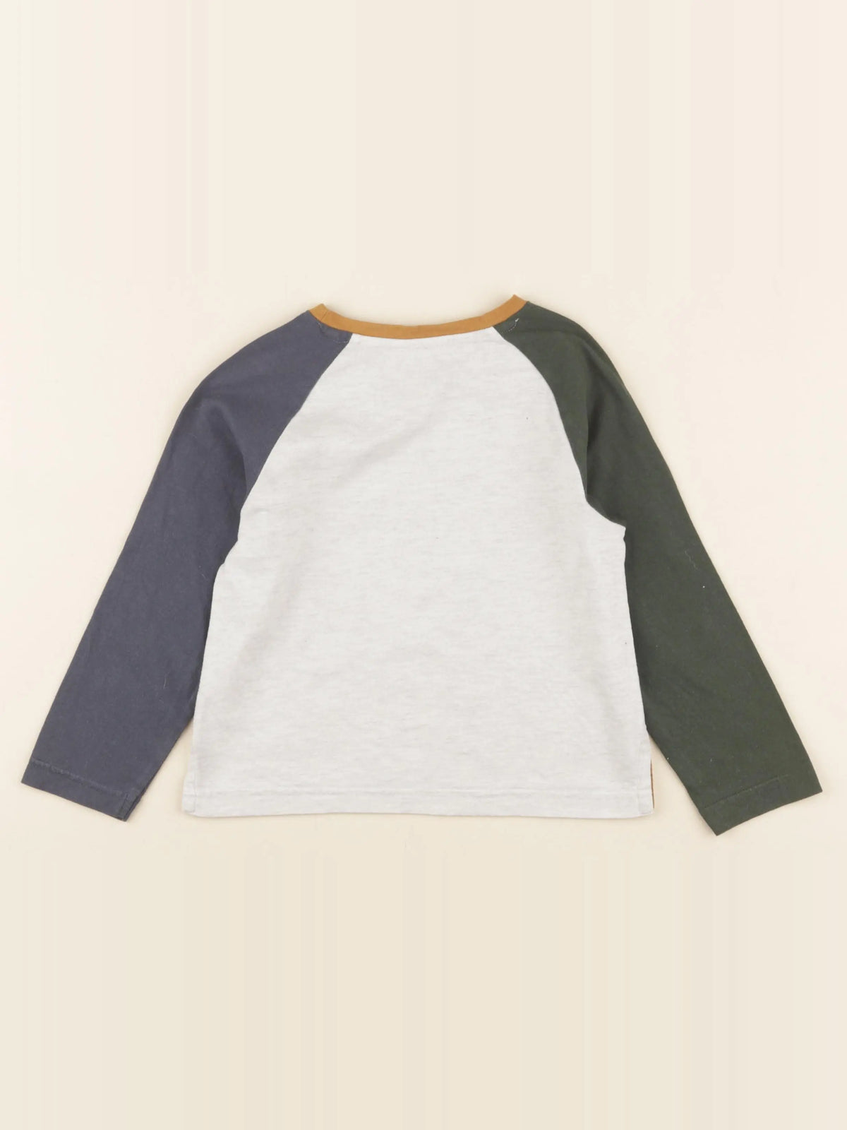 Vertbaudet - tee-shirt beige, bleu - 4 ans