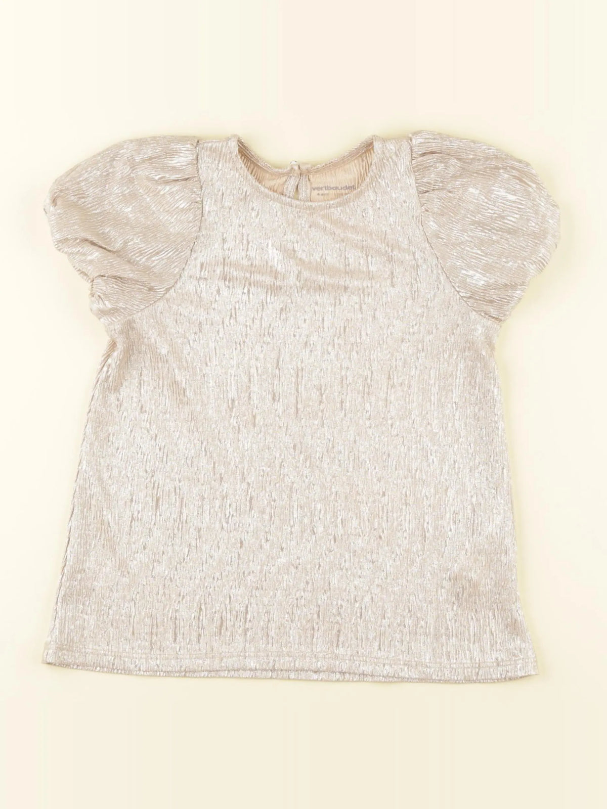 Vertbaudet - tee-shirt or - 4 ans