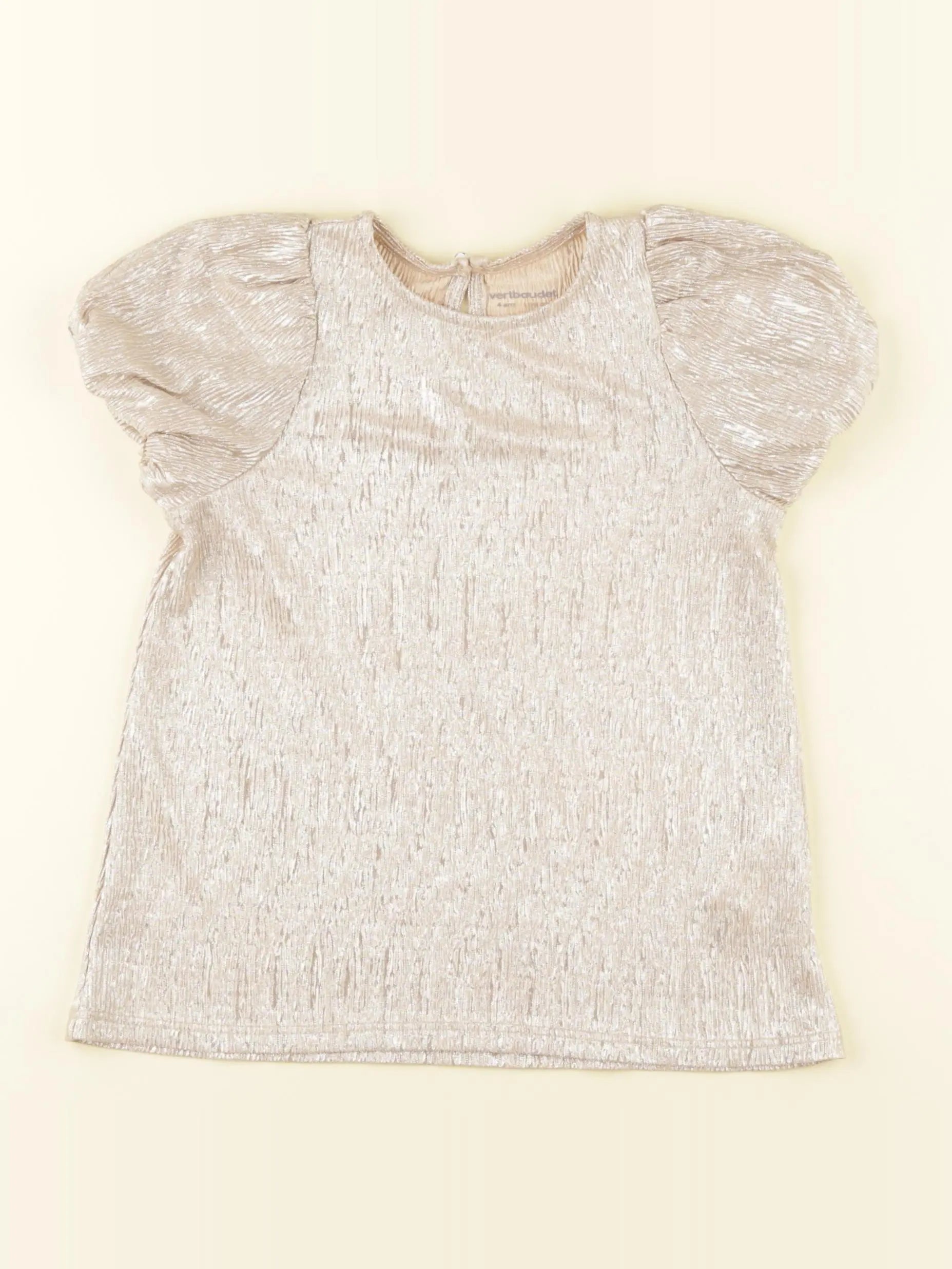 Vertbaudet - tee-shirt or - 4 ans