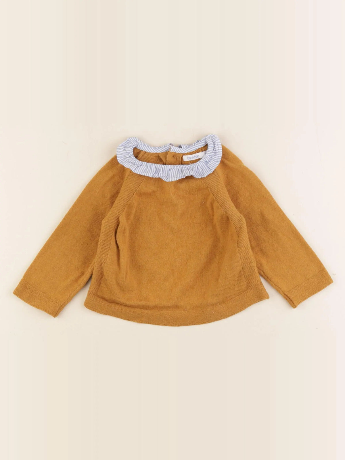 Boutchou - pull jaune, bleu - 9 mois