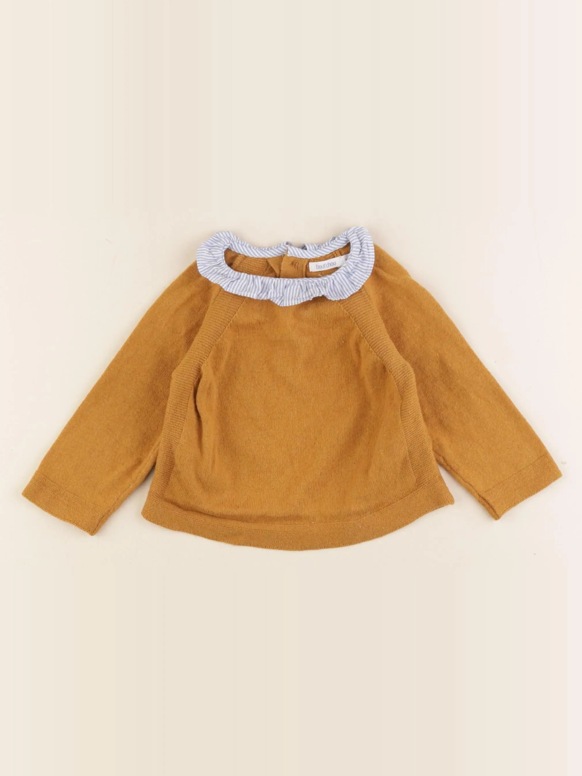 Boutchou - pull jaune, bleu - 9 mois