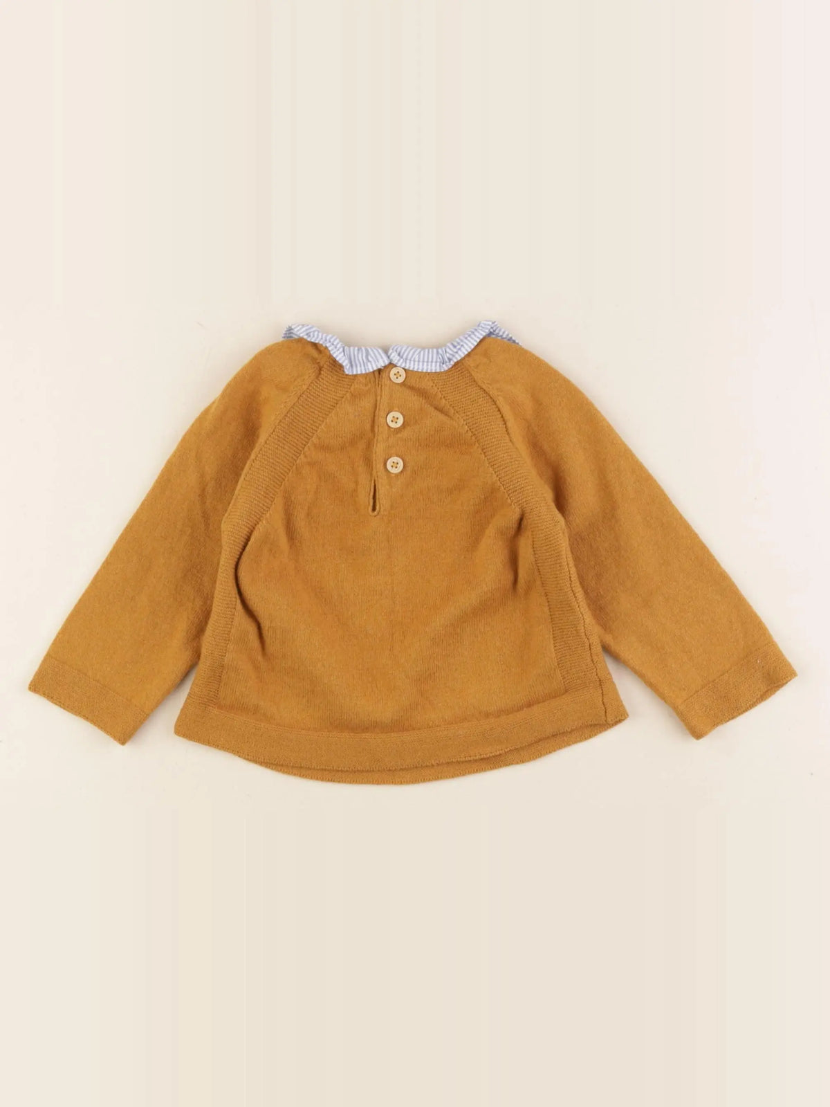 Boutchou - pull jaune, bleu - 9 mois