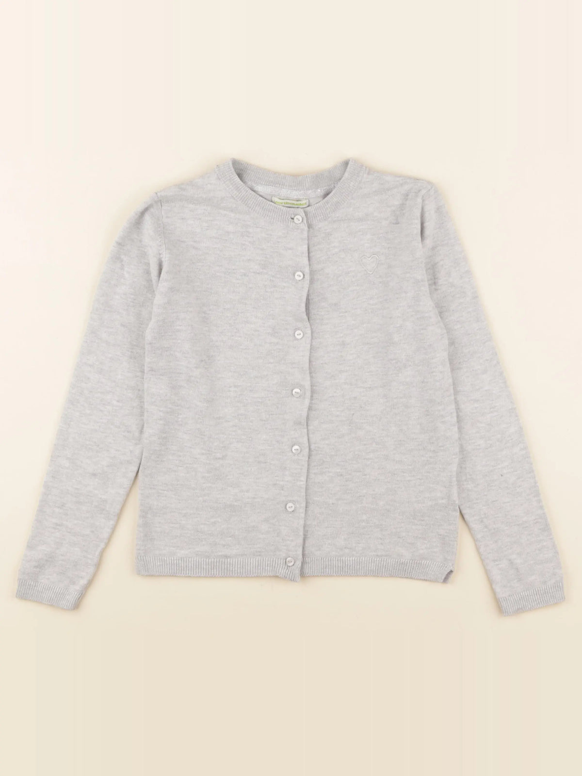 Vertbaudet - gilet gris - 8 ans