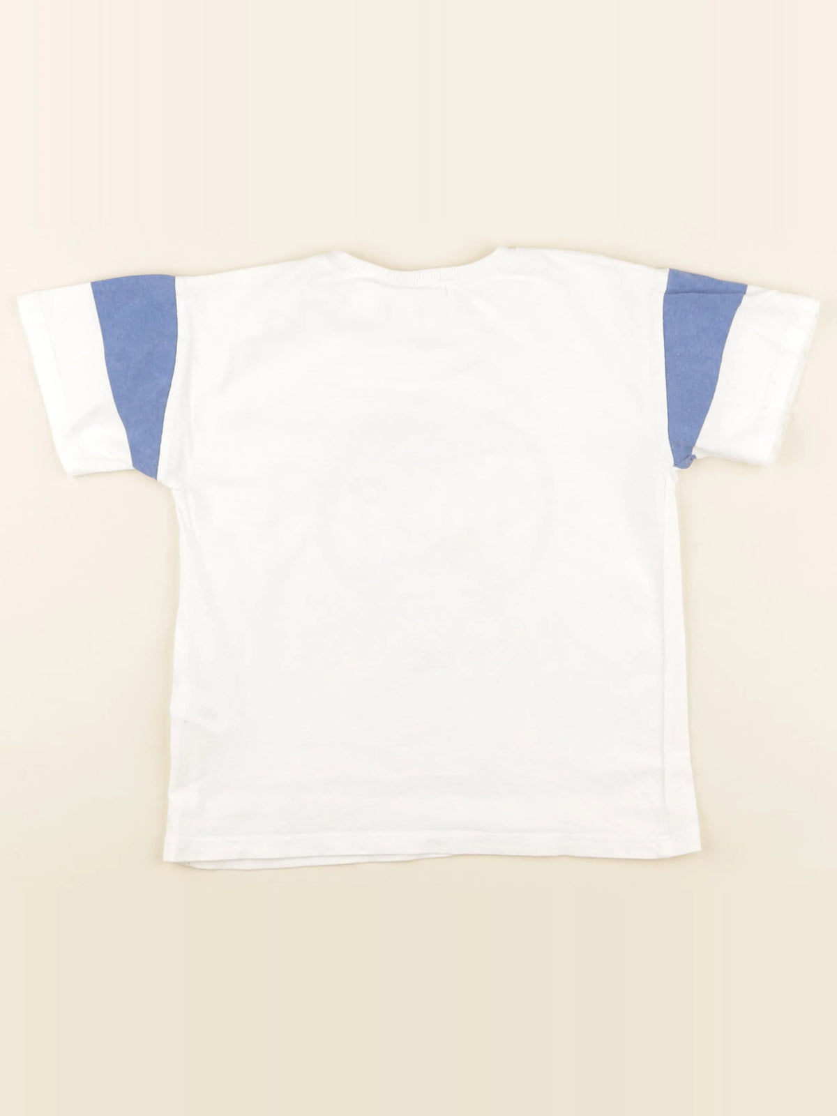 Zara - tee-shirt blanc, bleu - 6 ans