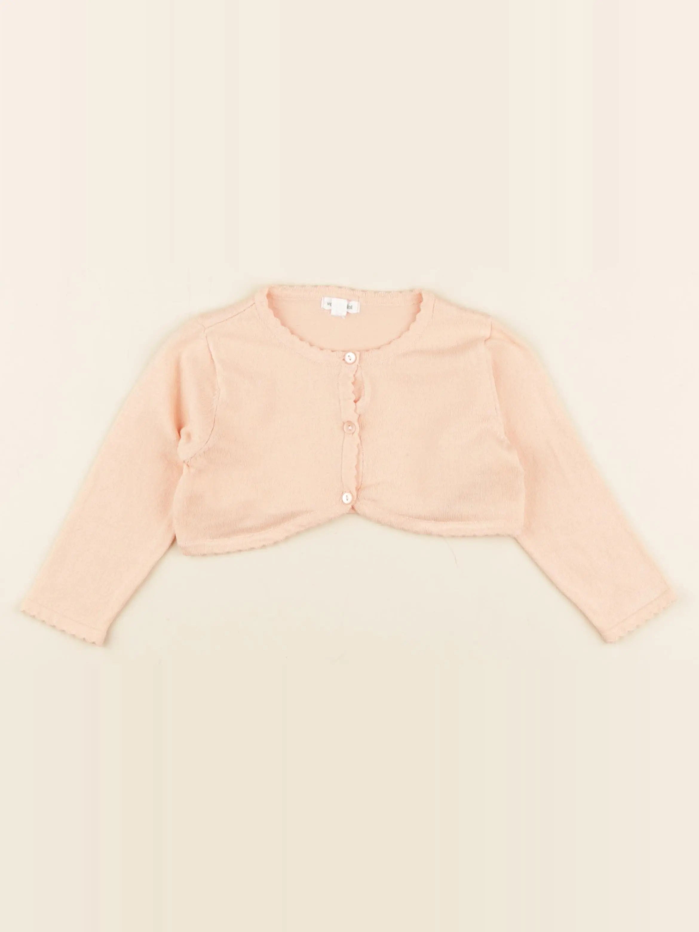 Vertbaudet - gilet orange - 18 mois