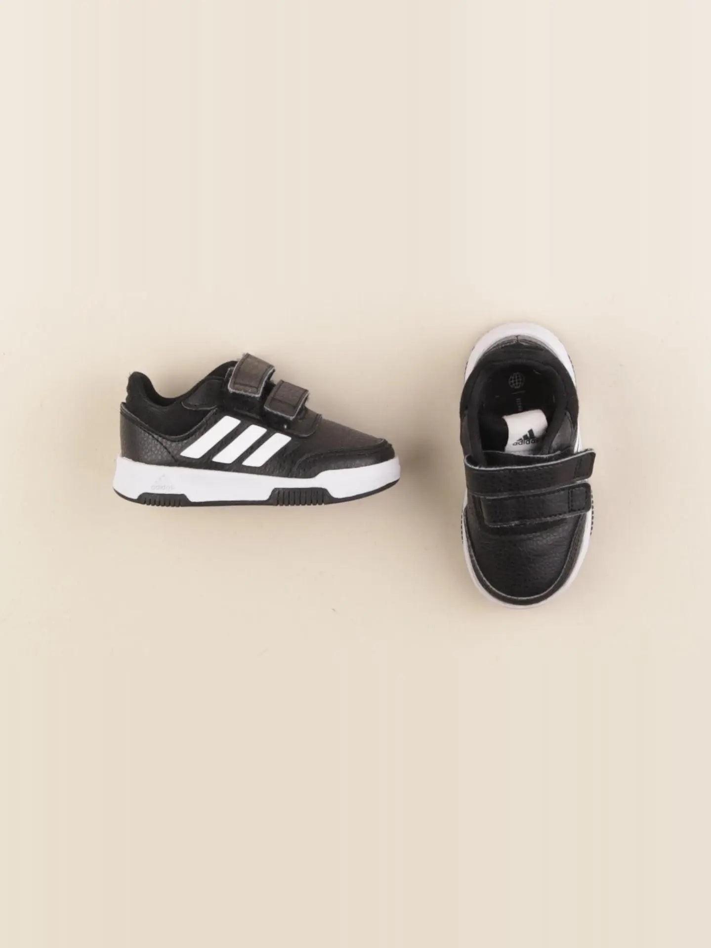 Adidas - tennis à scratch/ lacets blanc, noir - pointure 20