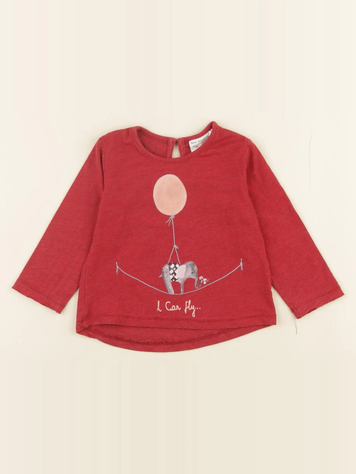 Zara - tee-shirt rouge - 9/12 mois