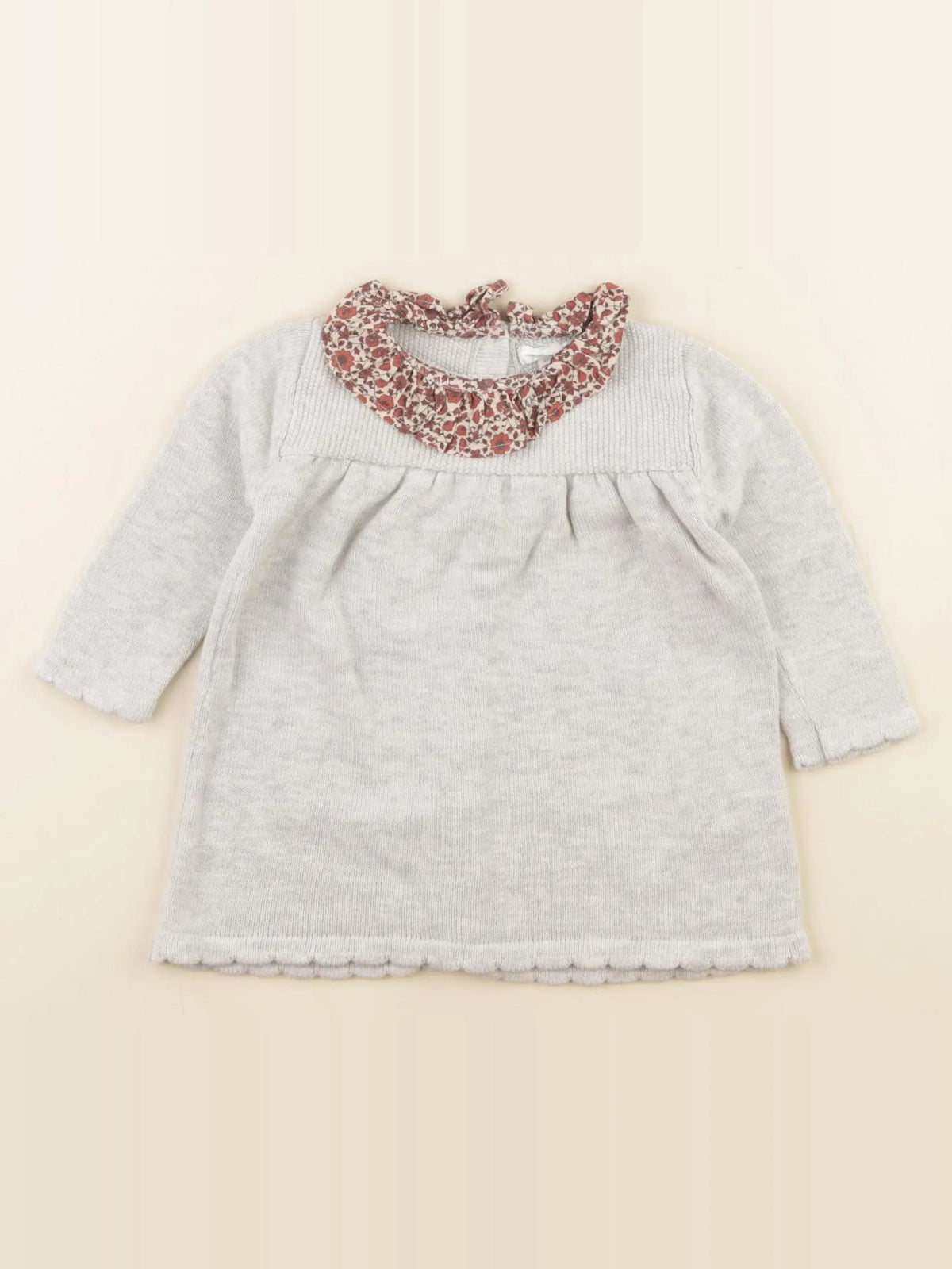 Vertbaudet - robe gris - 6 mois