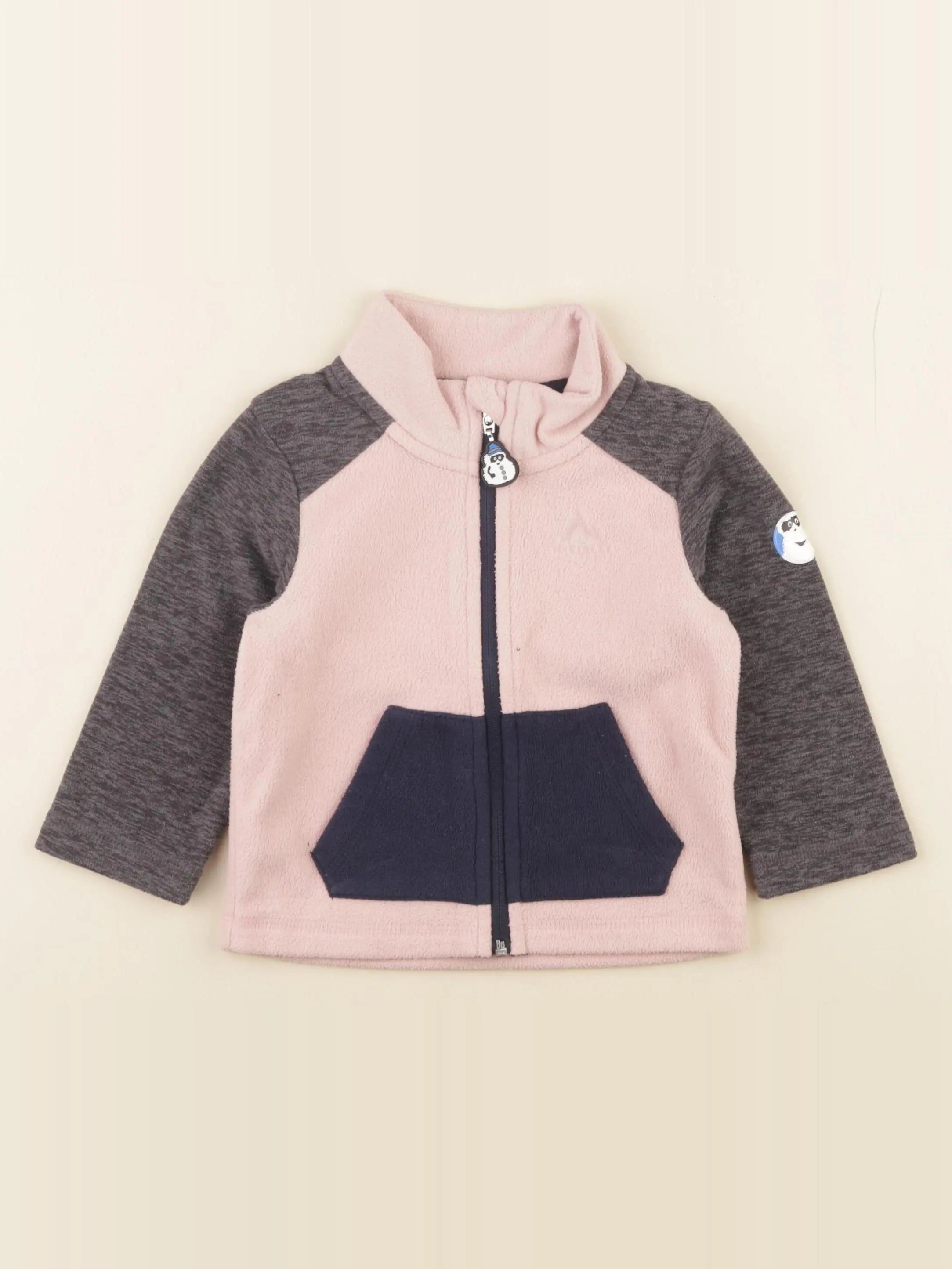 Intersport - polaire rose, gris - 1 an