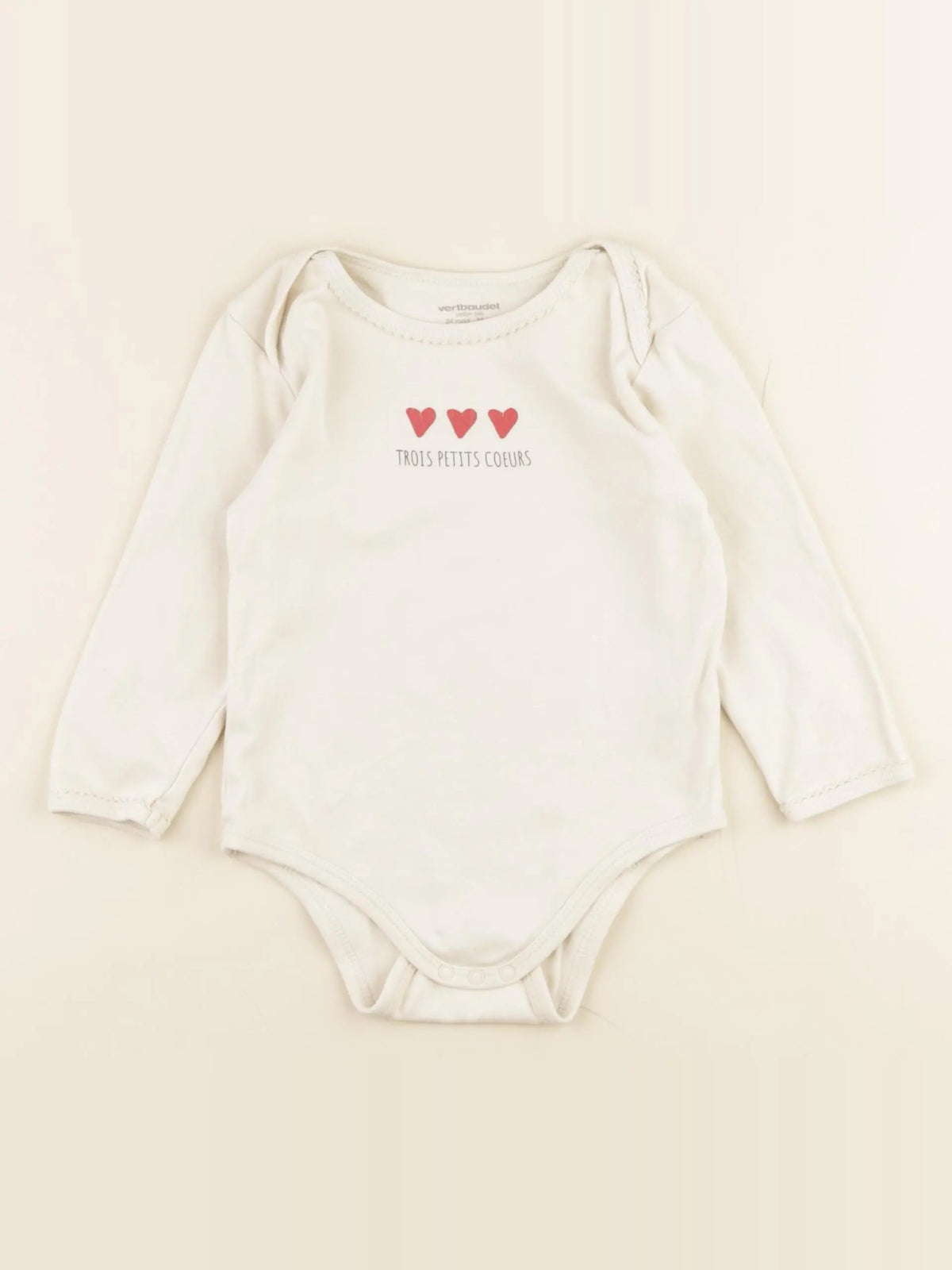 Vertbaudet - body beige - 24 mois