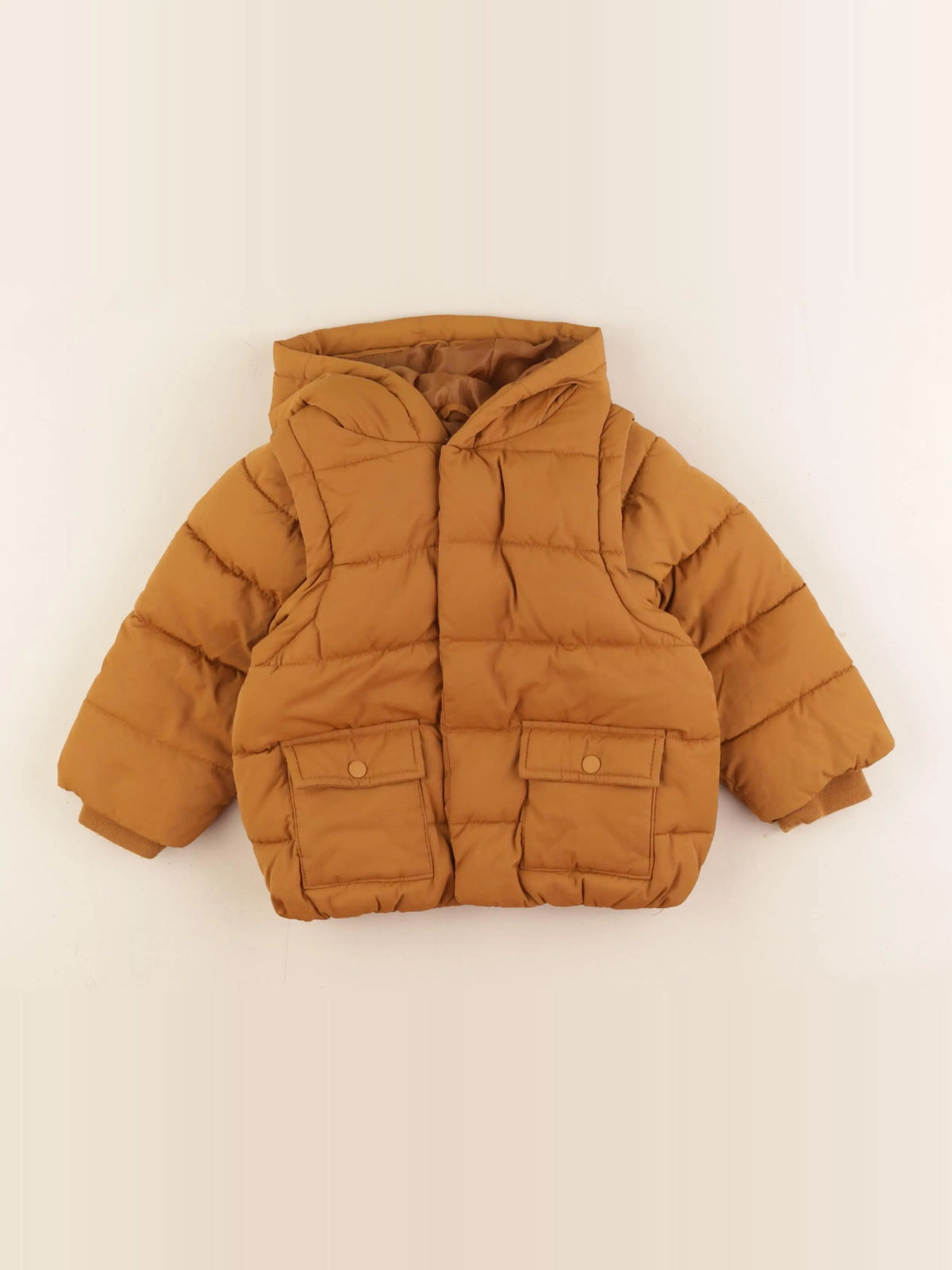 Vertbaudet - doudoune marron - 18 mois