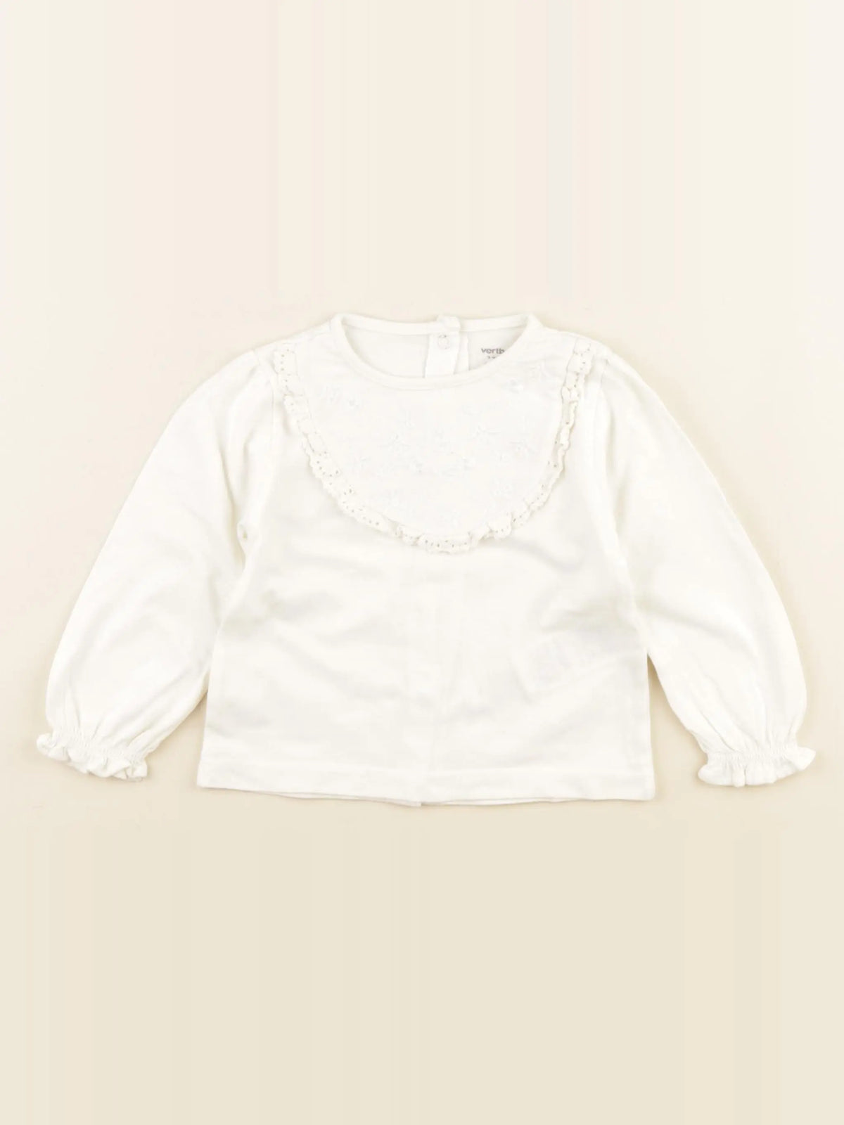 Vertbaudet - tee-shirt beige - 9 mois