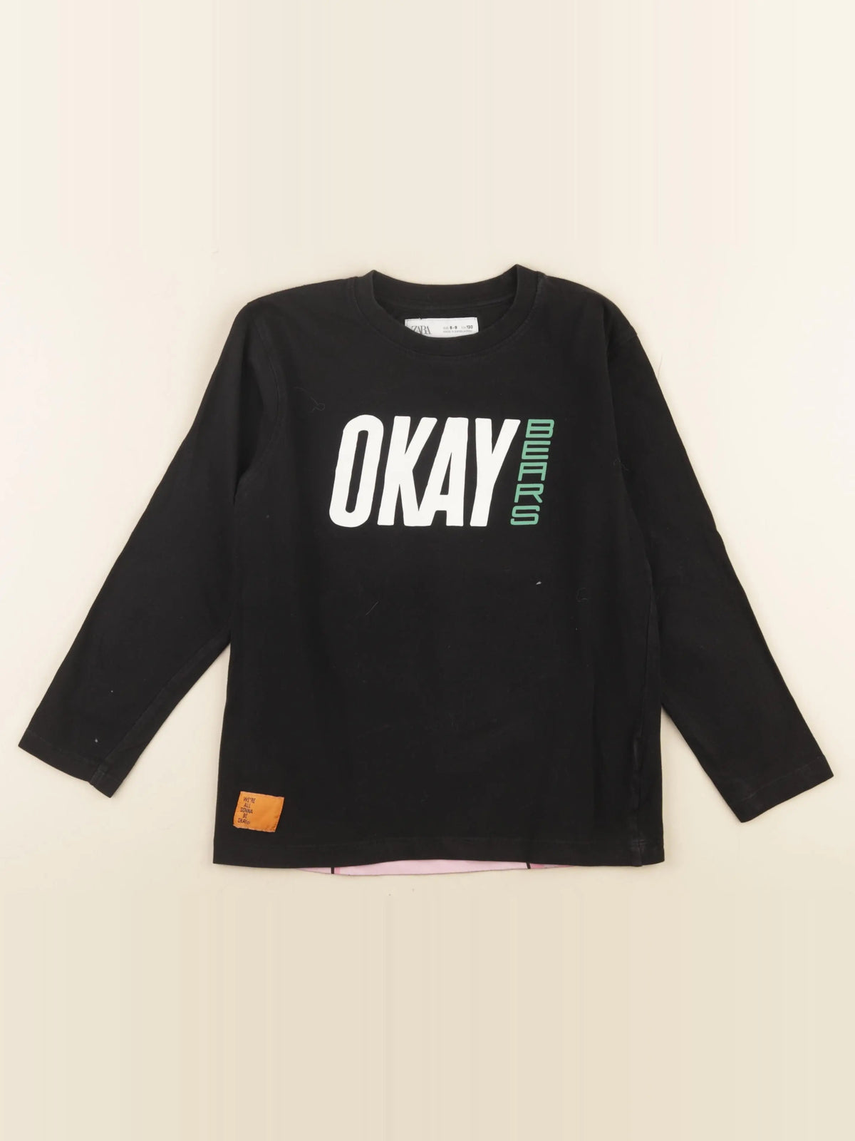 Zara - tee-shirt noir - 8/9 ans