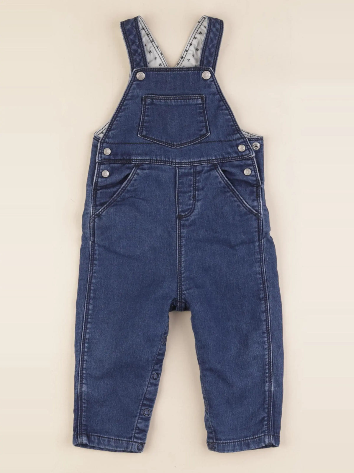 Petit Bateau - salopette bleu - 12 mois