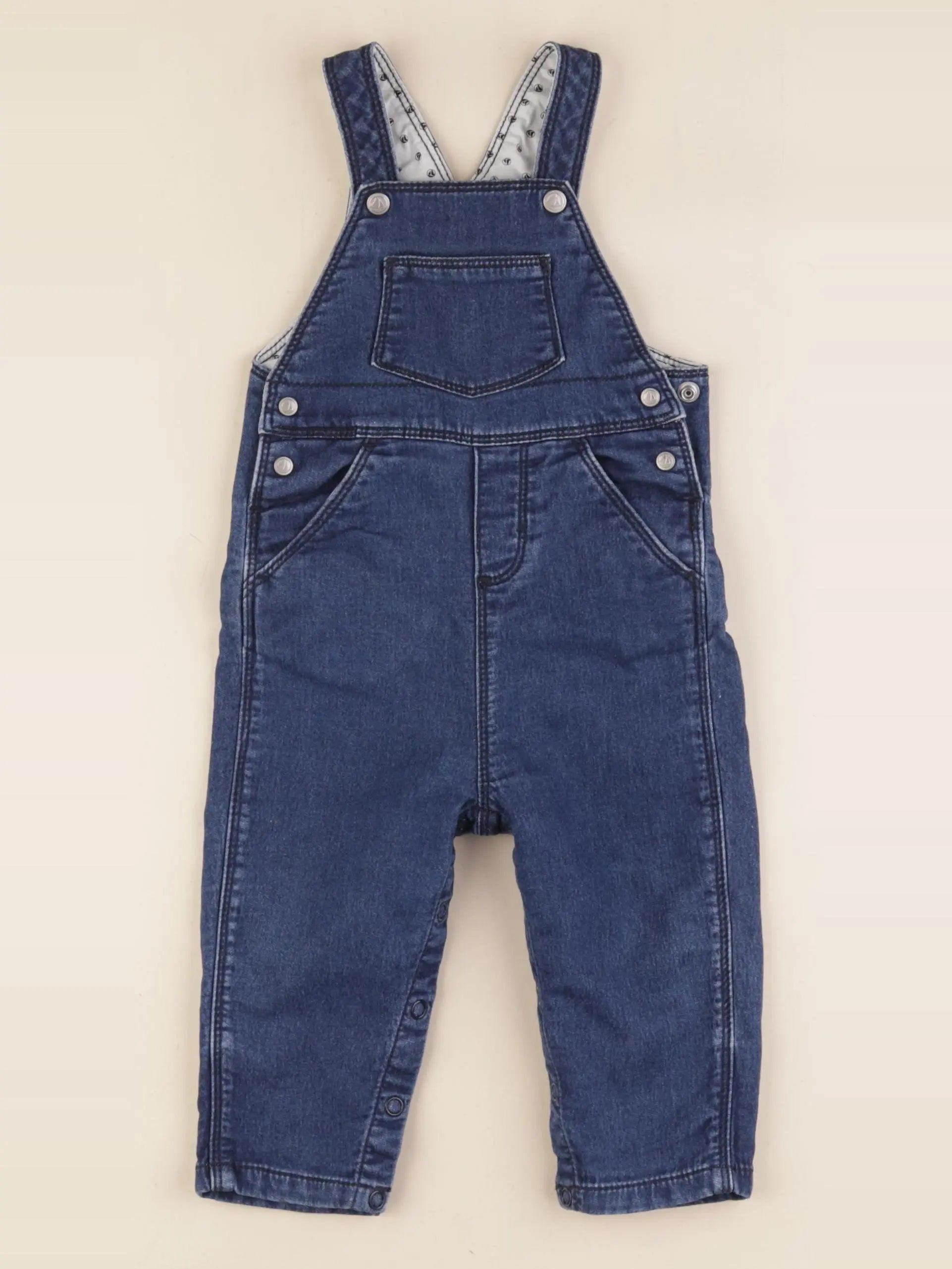 Petit Bateau - salopette bleu - 12 mois