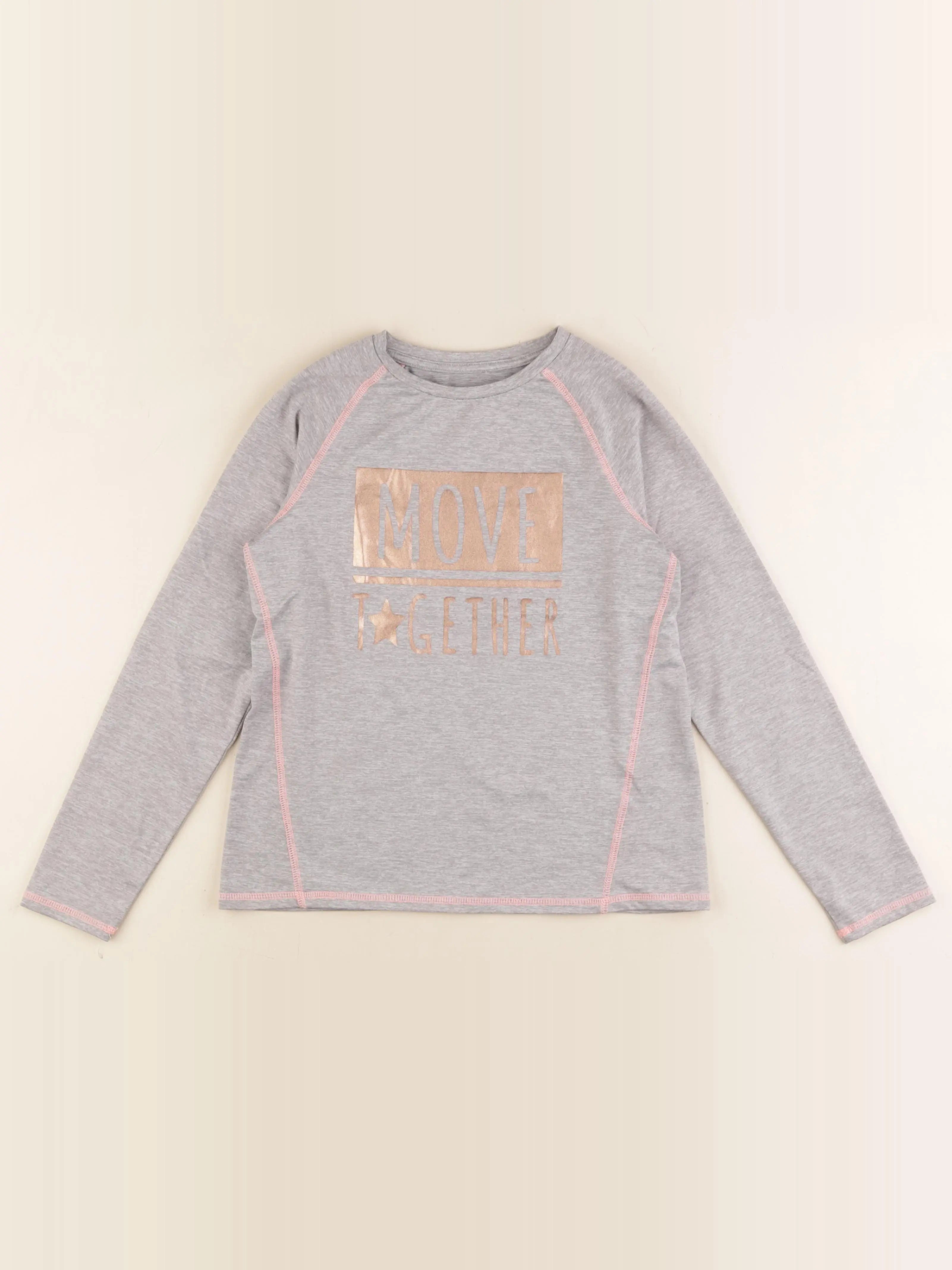 Vertbaudet - tee-shirt de sport gris - 10 ans