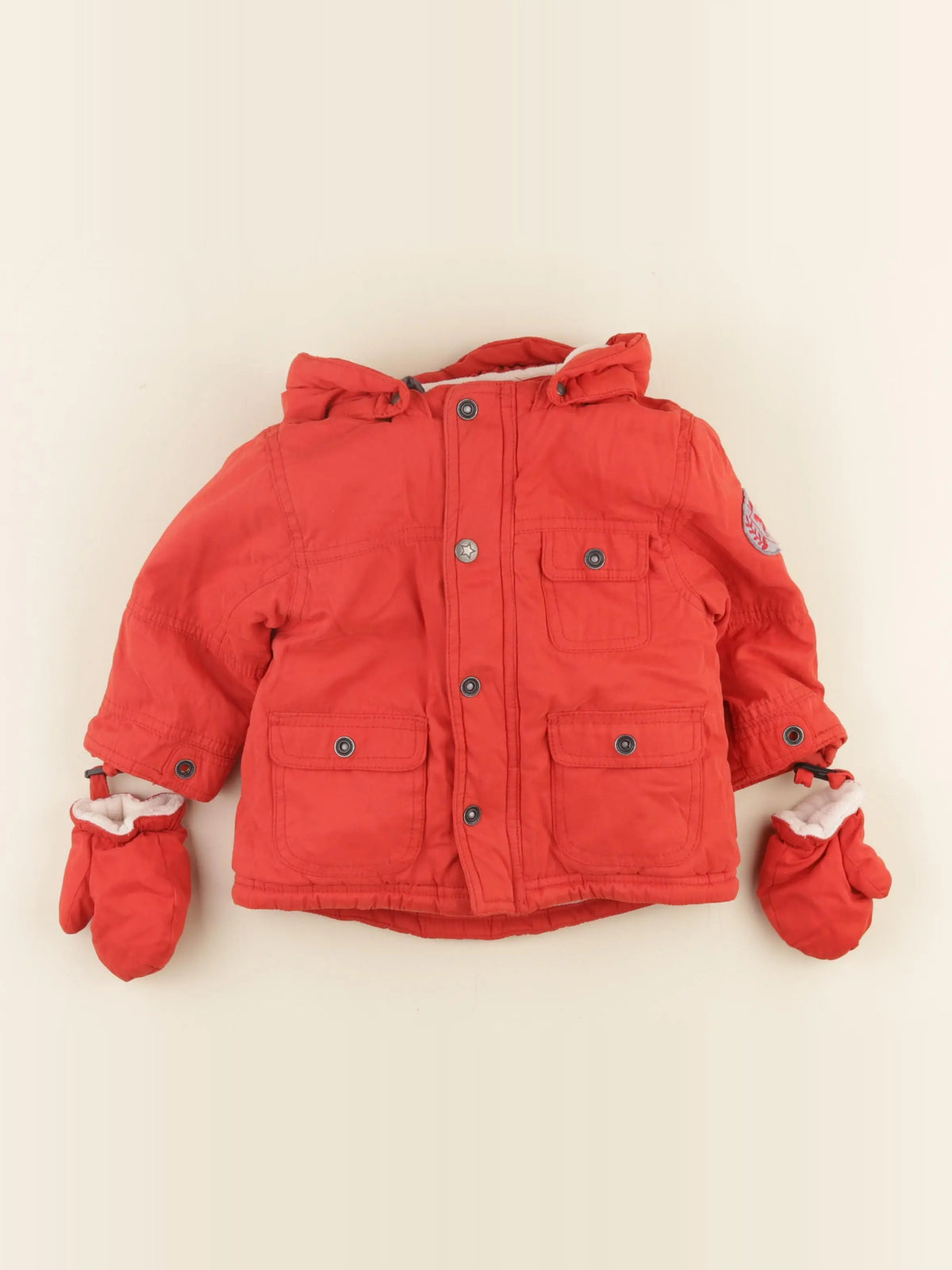 Vertbaudet - doudoune rouge - 6 mois