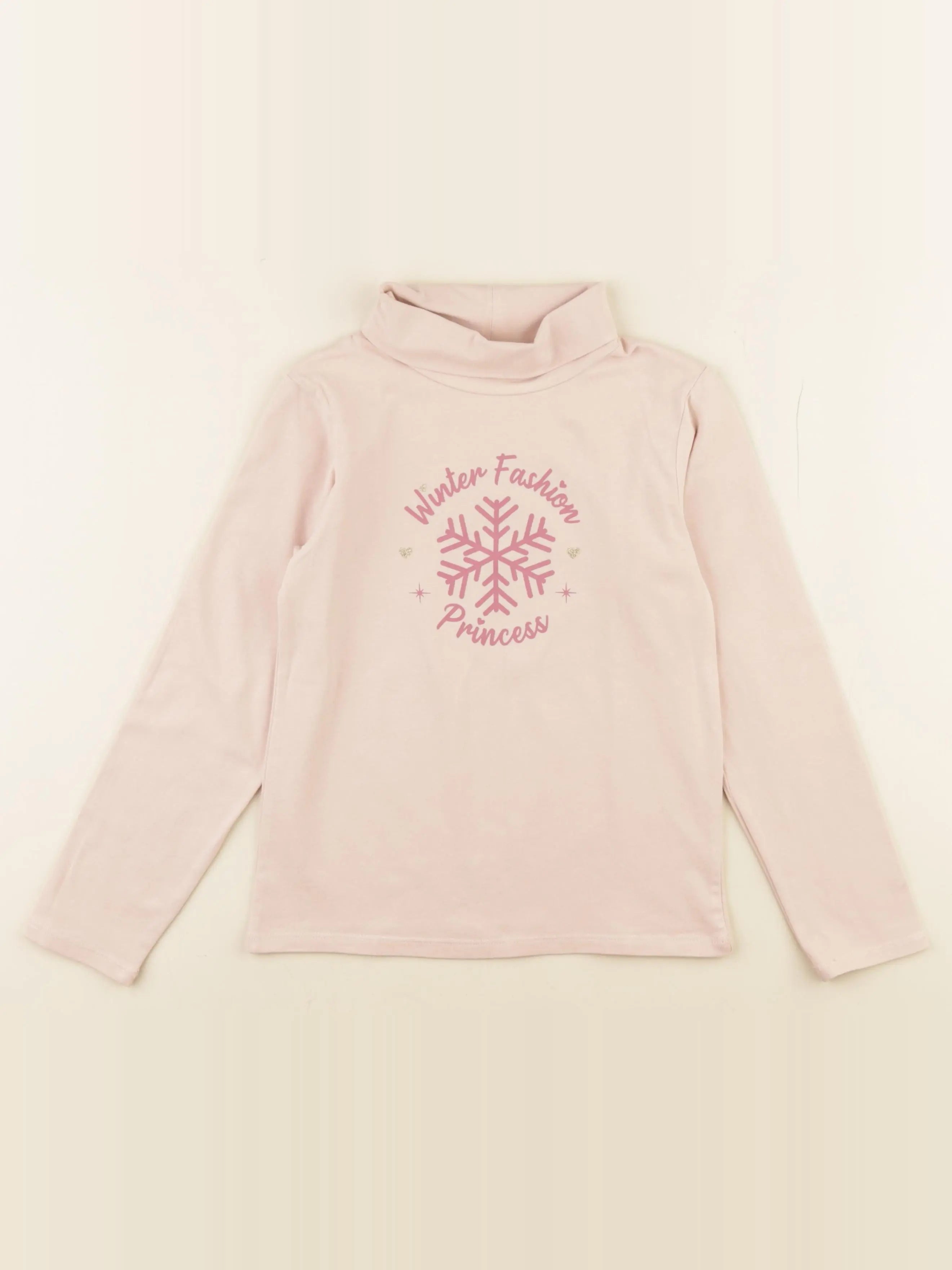 Vertbaudet - sous-pull rose - 8 ans