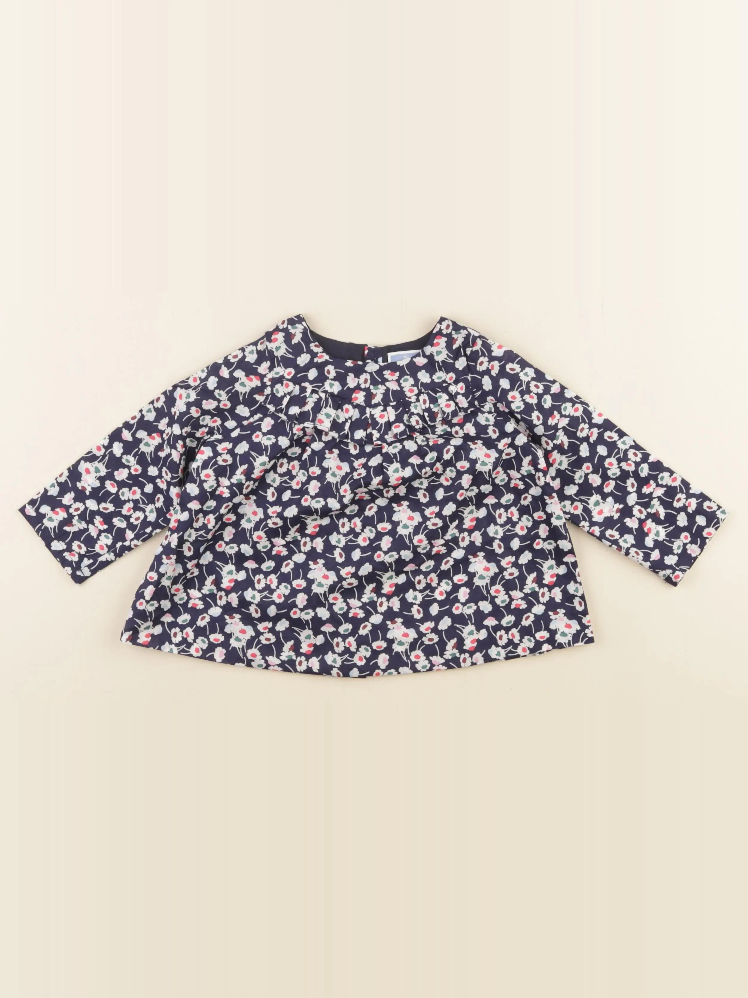 Jacadi - blouse liberty bleu - 12 mois